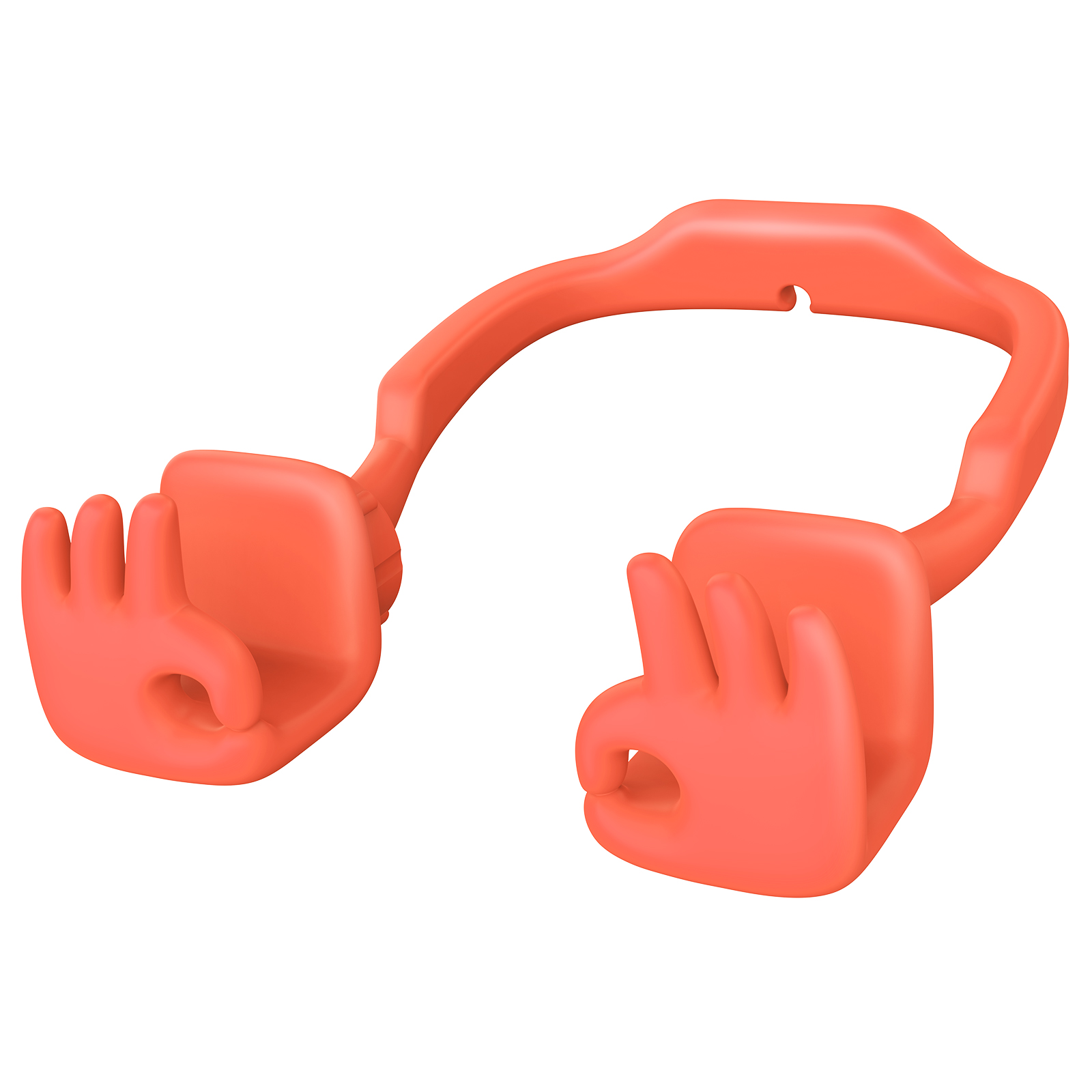 Everything's OK Phone Stand Orange Red-Gesture‑shaped phone stand | Creative desktop accessory