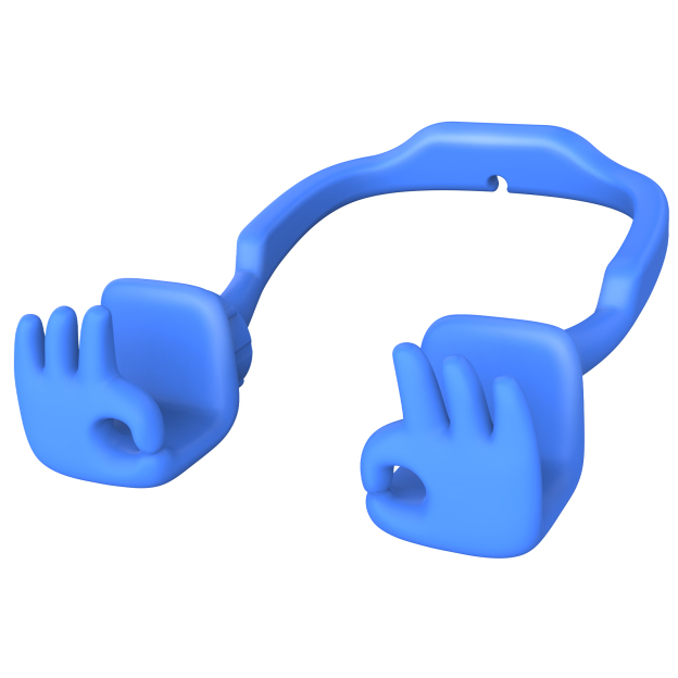Everything's OK Phone Stand Blue-Gesture‑shaped phone stand | Creative desktop accessory