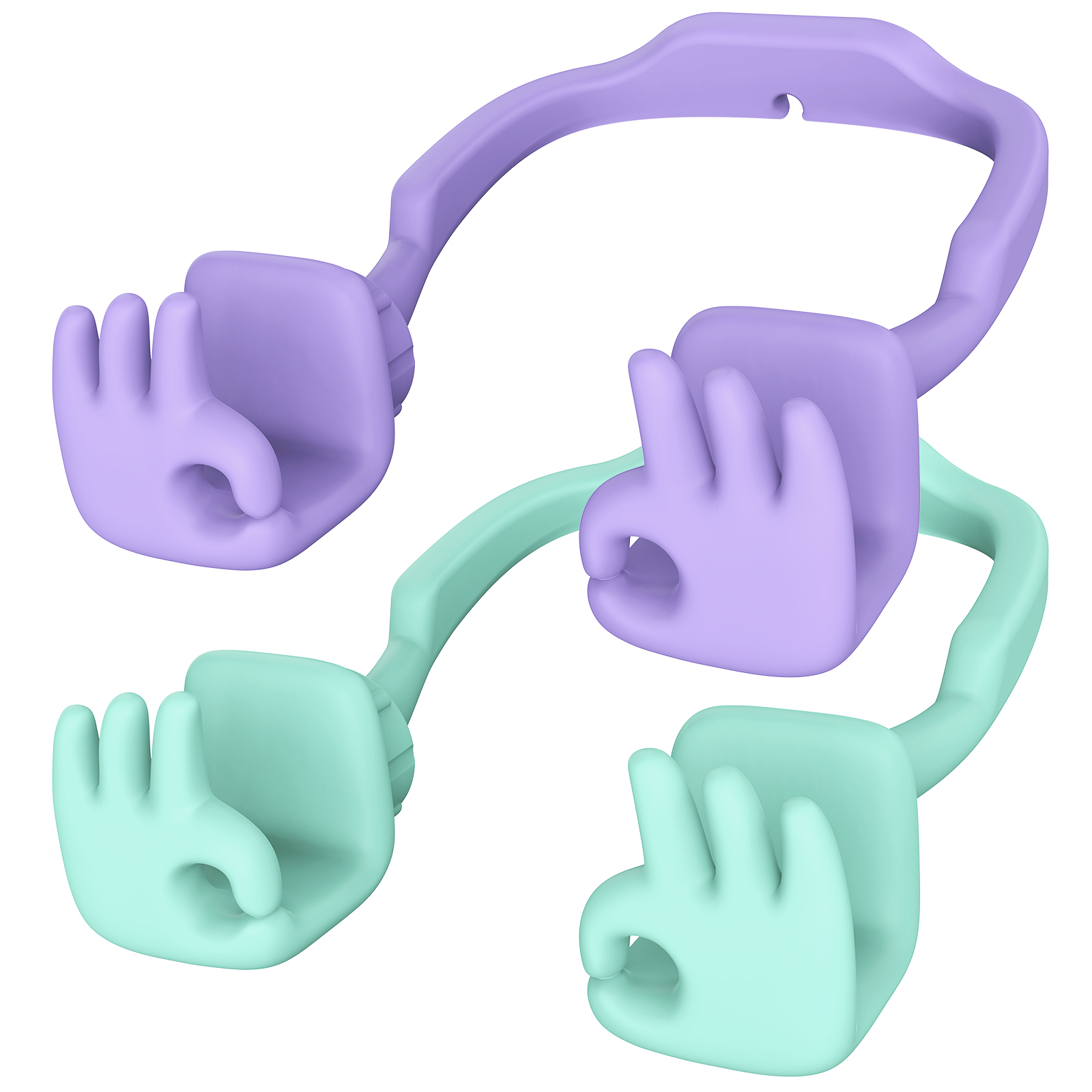 Everything's OK Phone Stand-2 Pack-Gesture‑shaped phone stand | Creative desktop accessory