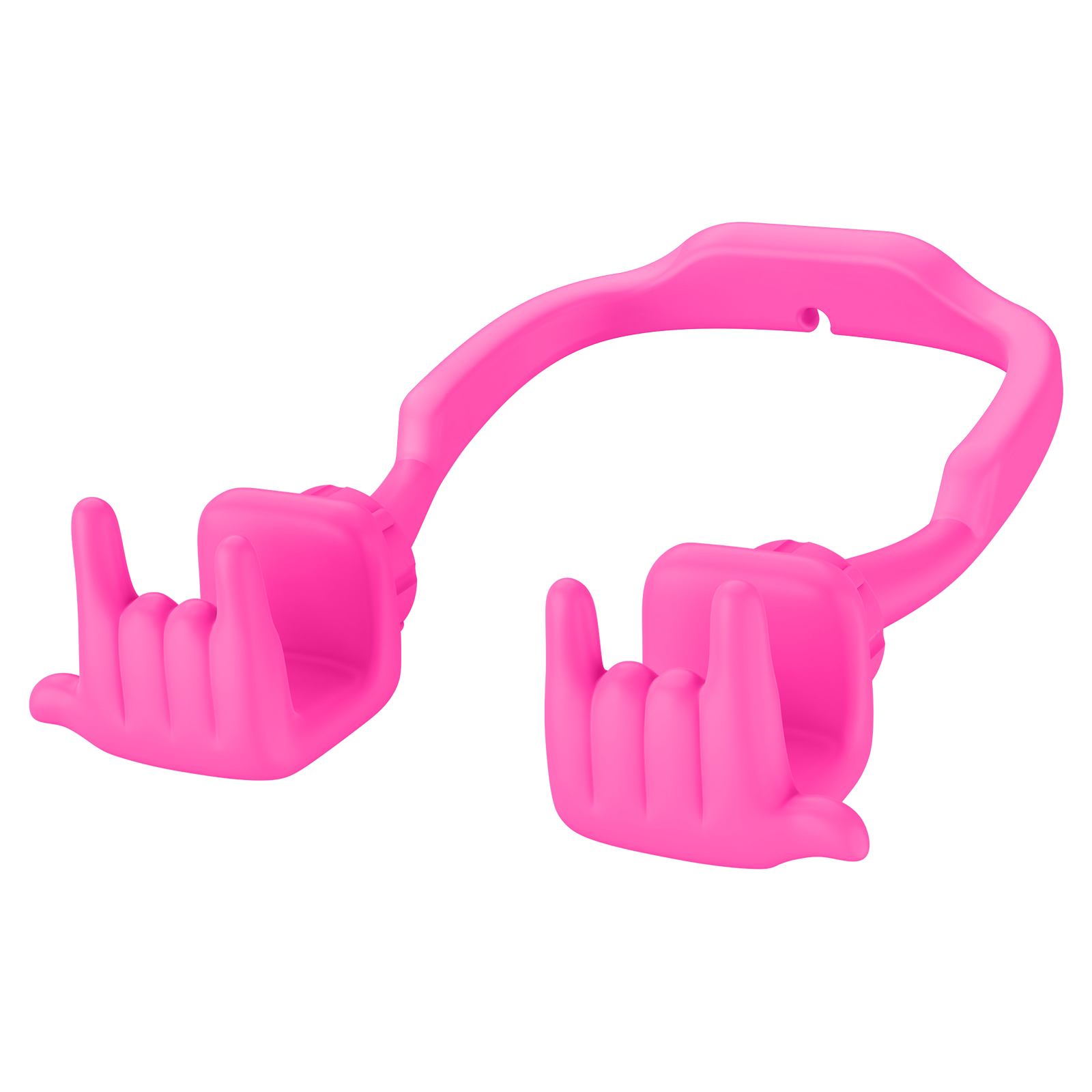 Rock On Phone Stand Hot Pink-Gesture‑shaped phone stand | Creative desktop accessory