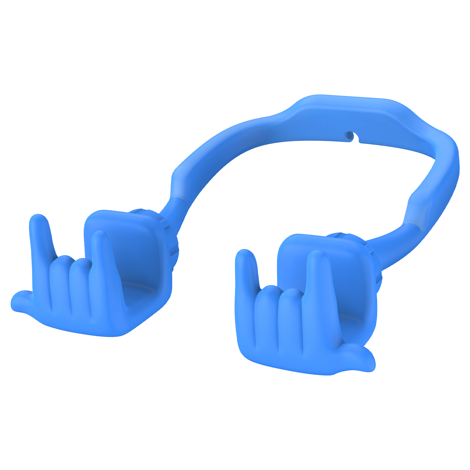 Rock On Phone Stand Blue-Gesture‑shaped phone stand | Creative desktop accessory