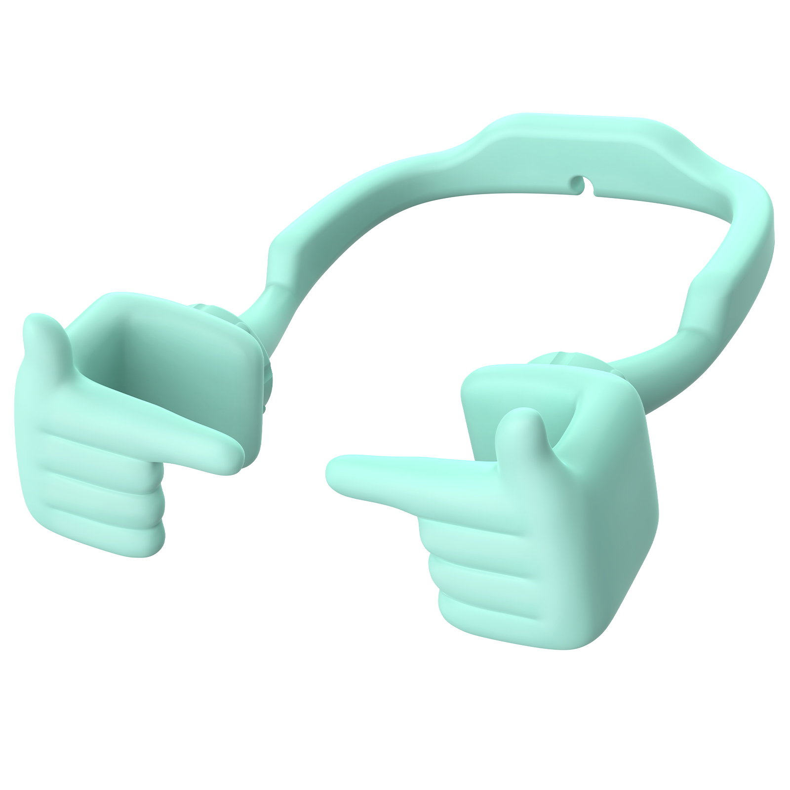 Shy Pop Phone Stand Green-Gesture‑shaped phone stand | Creative desktop accessory