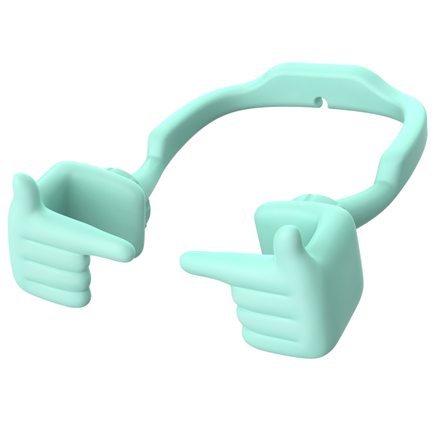 Shy Pop Phone Stand Green-Gesture‑shaped phone stand | Creative desktop accessory