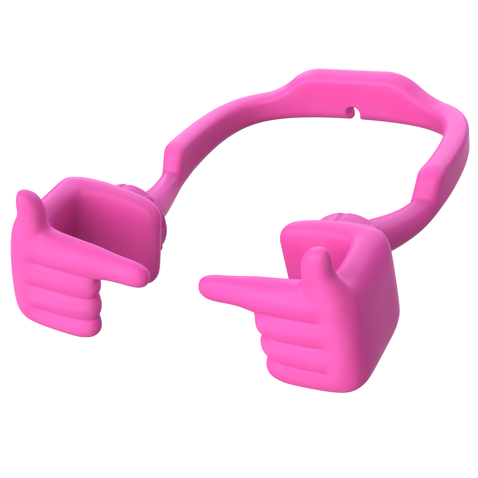 Shy Pop Phone Stand Hot Pink-Gesture‑shaped phone stand | Creative desktop accessory
