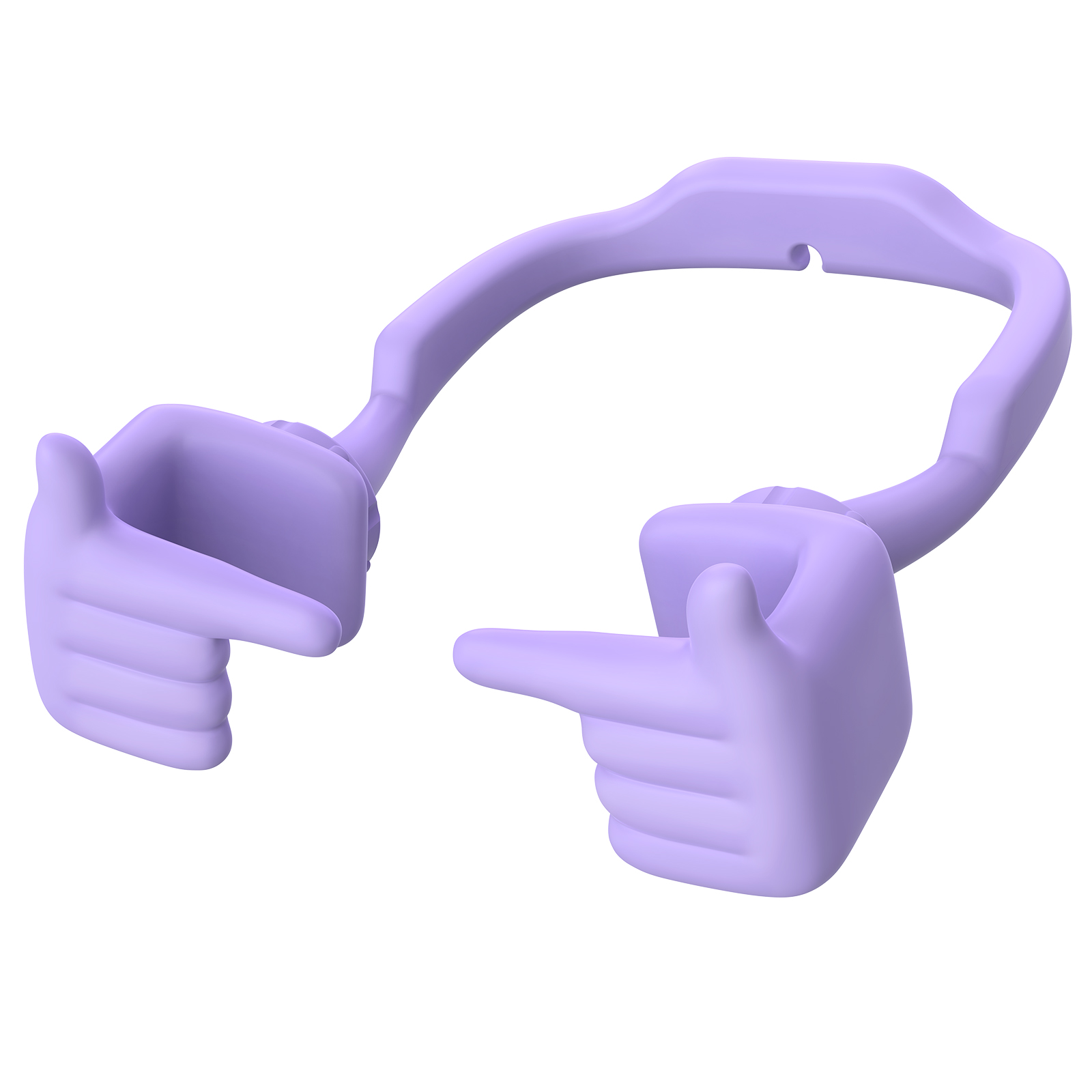 Shy Pop Phone Stand Purple-Gesture‑shaped phone stand | Creative desktop accessory