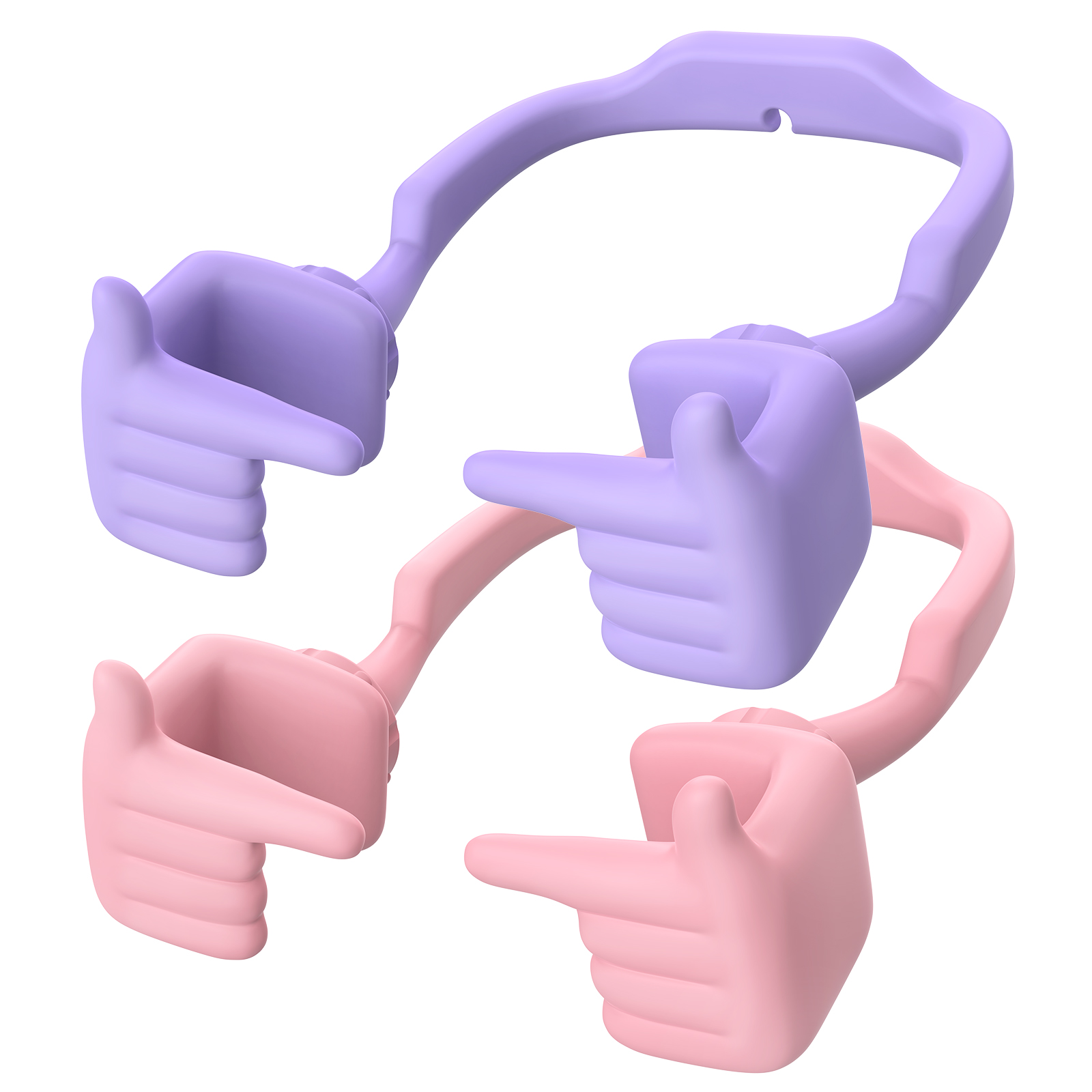 Shy Pop Phone Stand-2 Pack-Gesture‑shaped phone stand | Creative desktop accessory