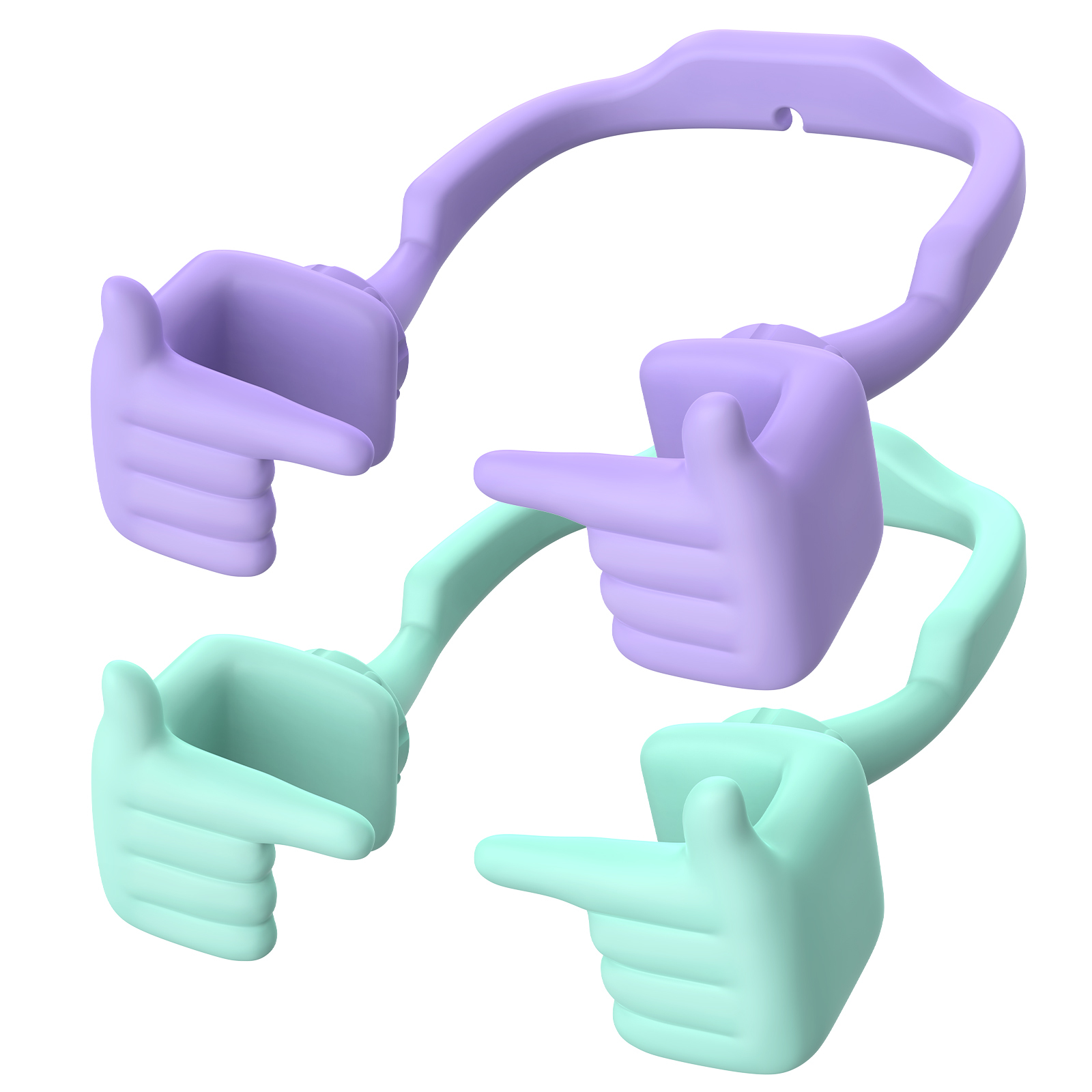 Shy Pop Phone Stand-2 Pack-Gesture‑shaped phone stand | Creative desktop accessory