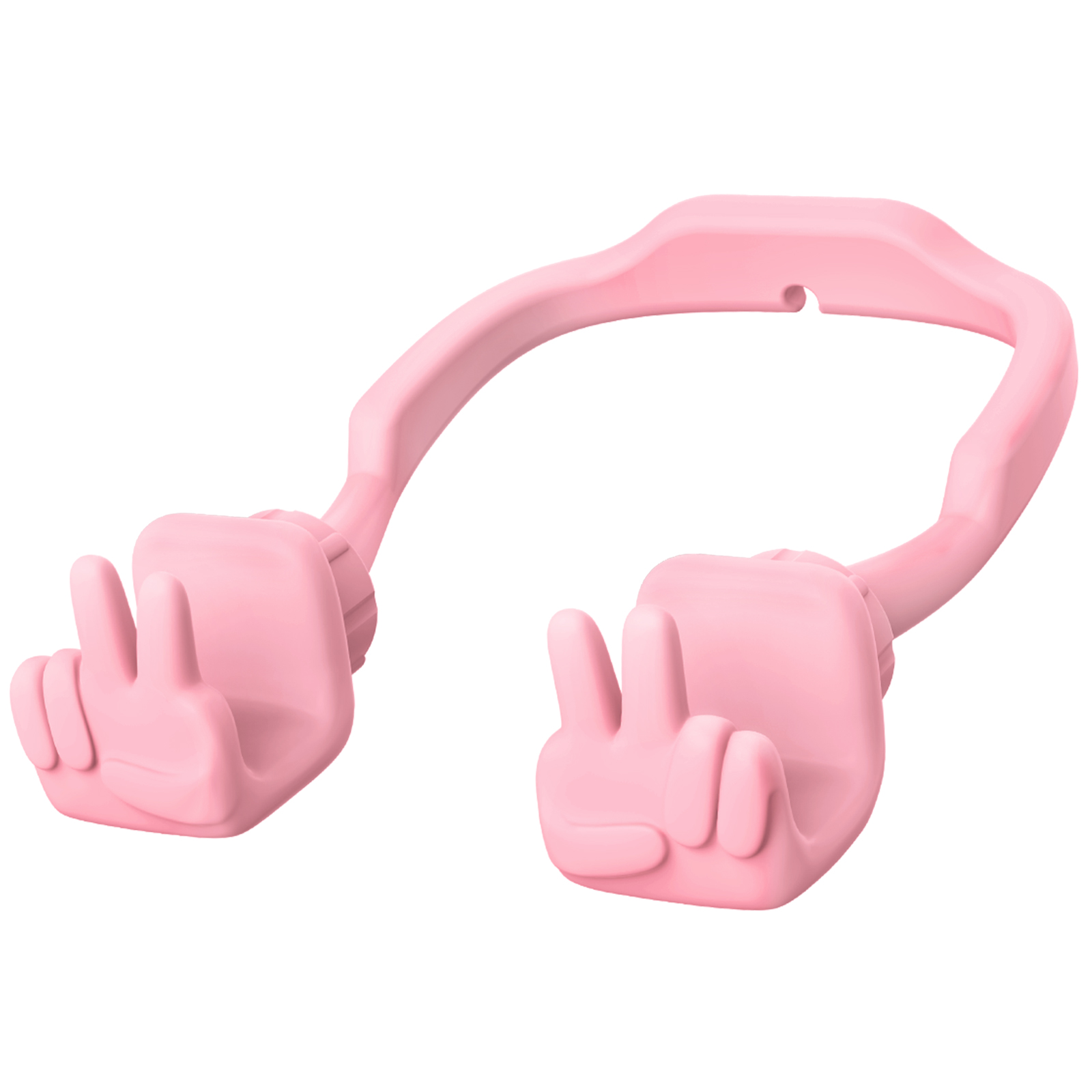 Yeah Vibe Phone Stand Pink-Gesture‑shaped phone stand | Creative desktop accessory