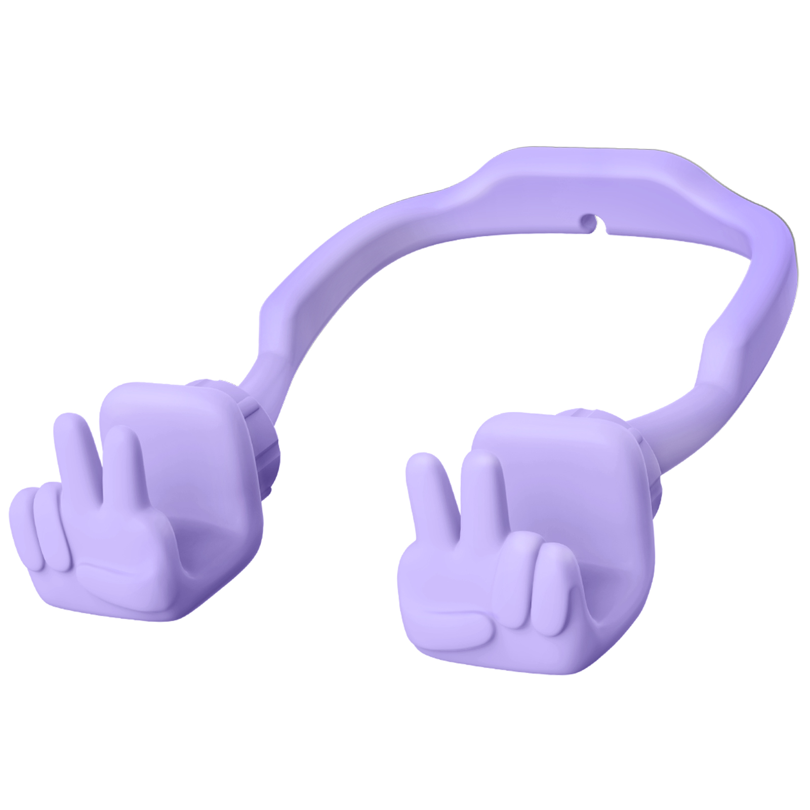 Yeah Vibe Phone Stand Purple-Gesture‑shaped phone stand | Creative desktop accessory