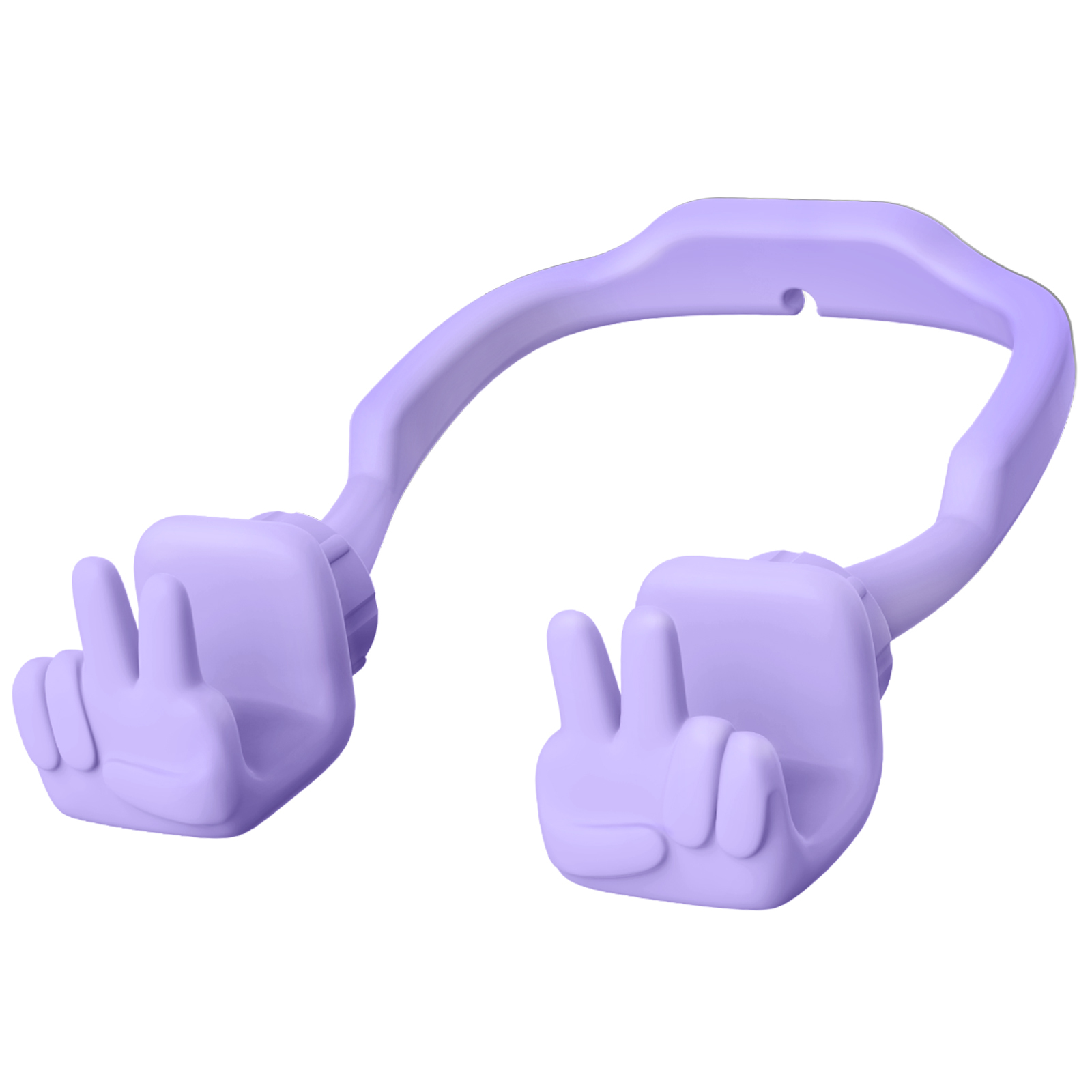 Yeah Vibe Phone Stand Purple-Gesture‑shaped phone stand | Creative desktop accessory