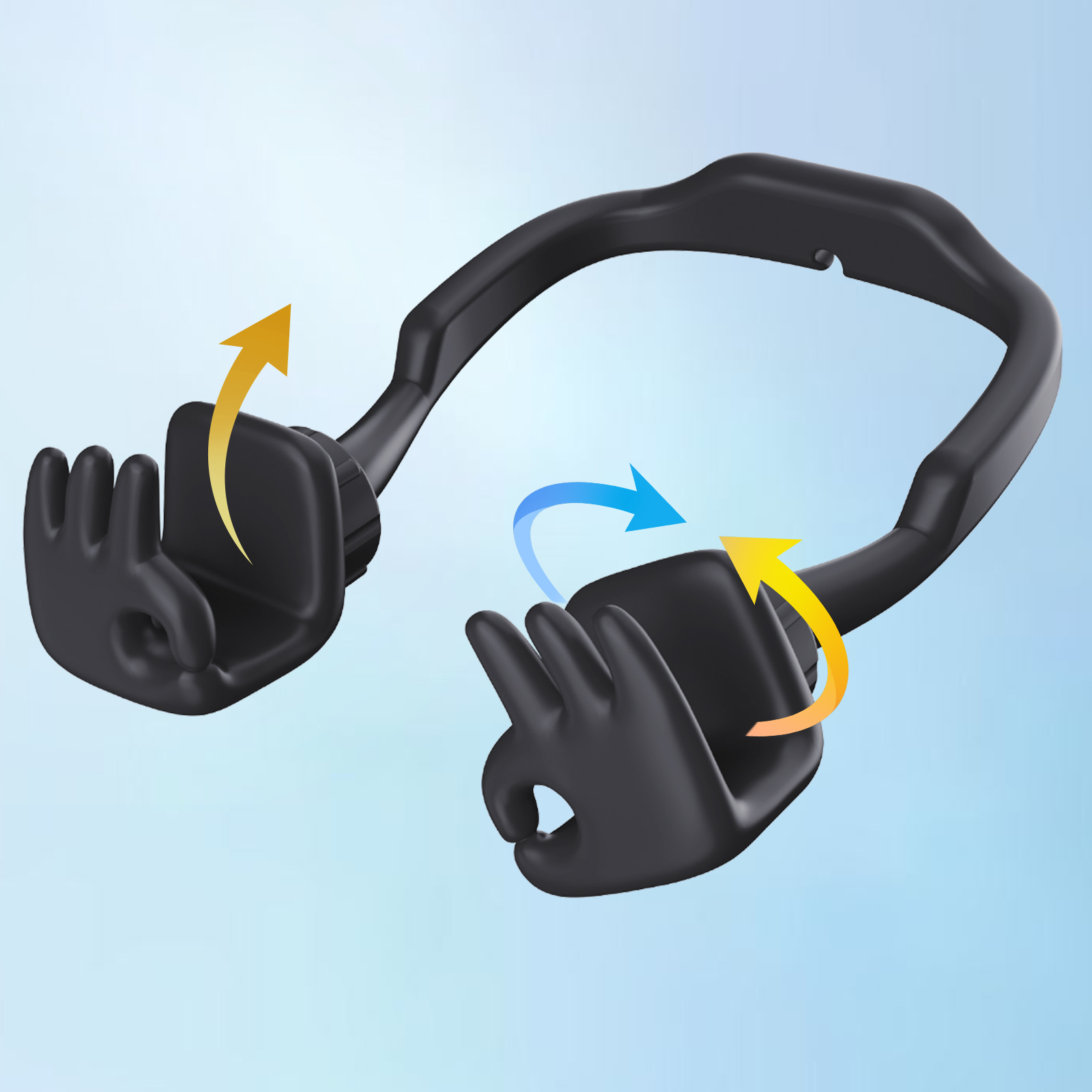 Everything's OK Phone Stand Black-Gesture‑shaped phone stand | Creative desktop accessory