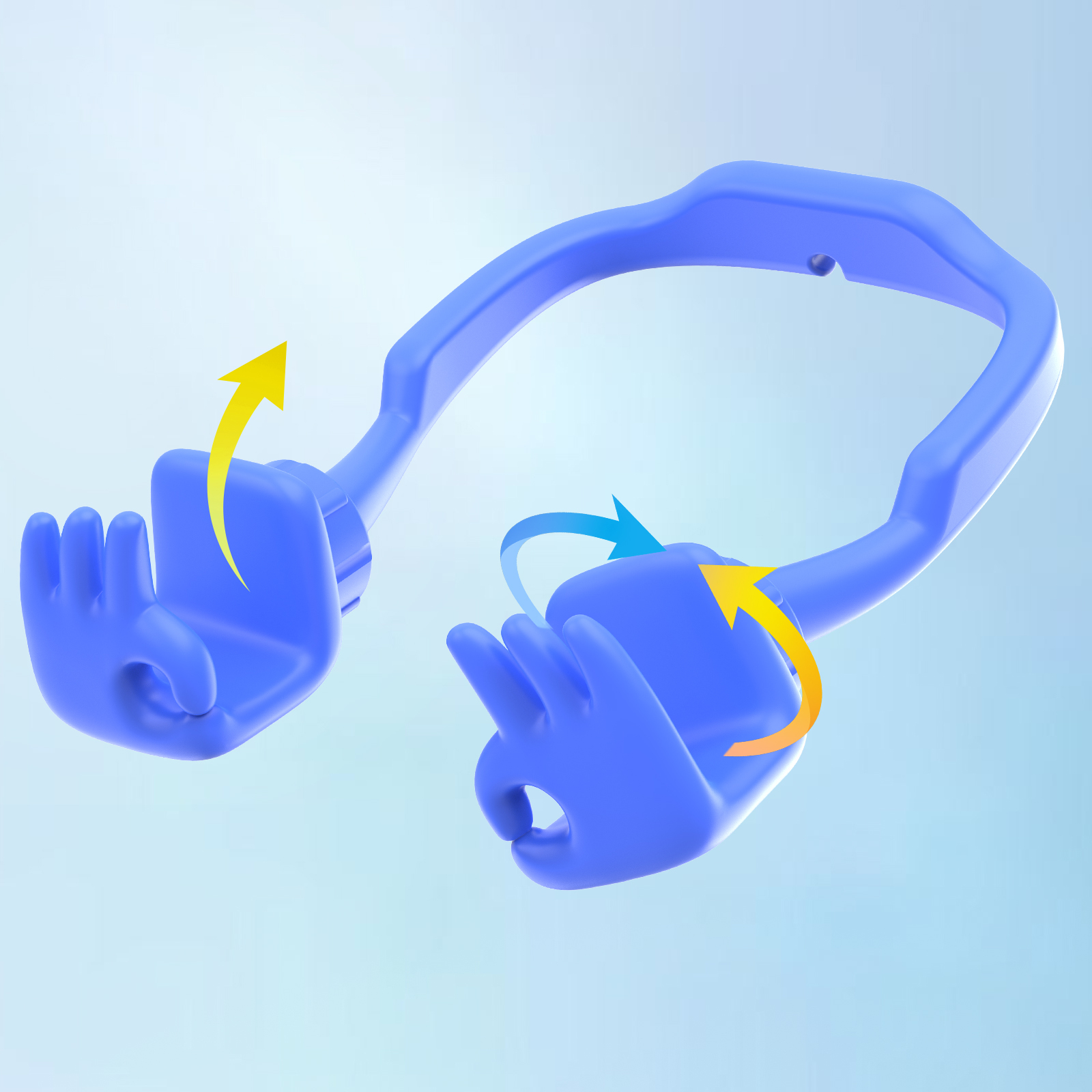 Everything's OK Phone Stand Blue-Gesture‑shaped phone stand | Creative desktop accessory