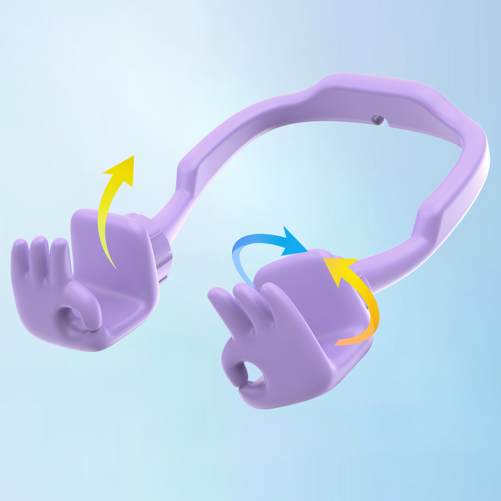 Everything's OK Phone Stand Purple-Gesture‑shaped phone stand | Creative desktop accessory