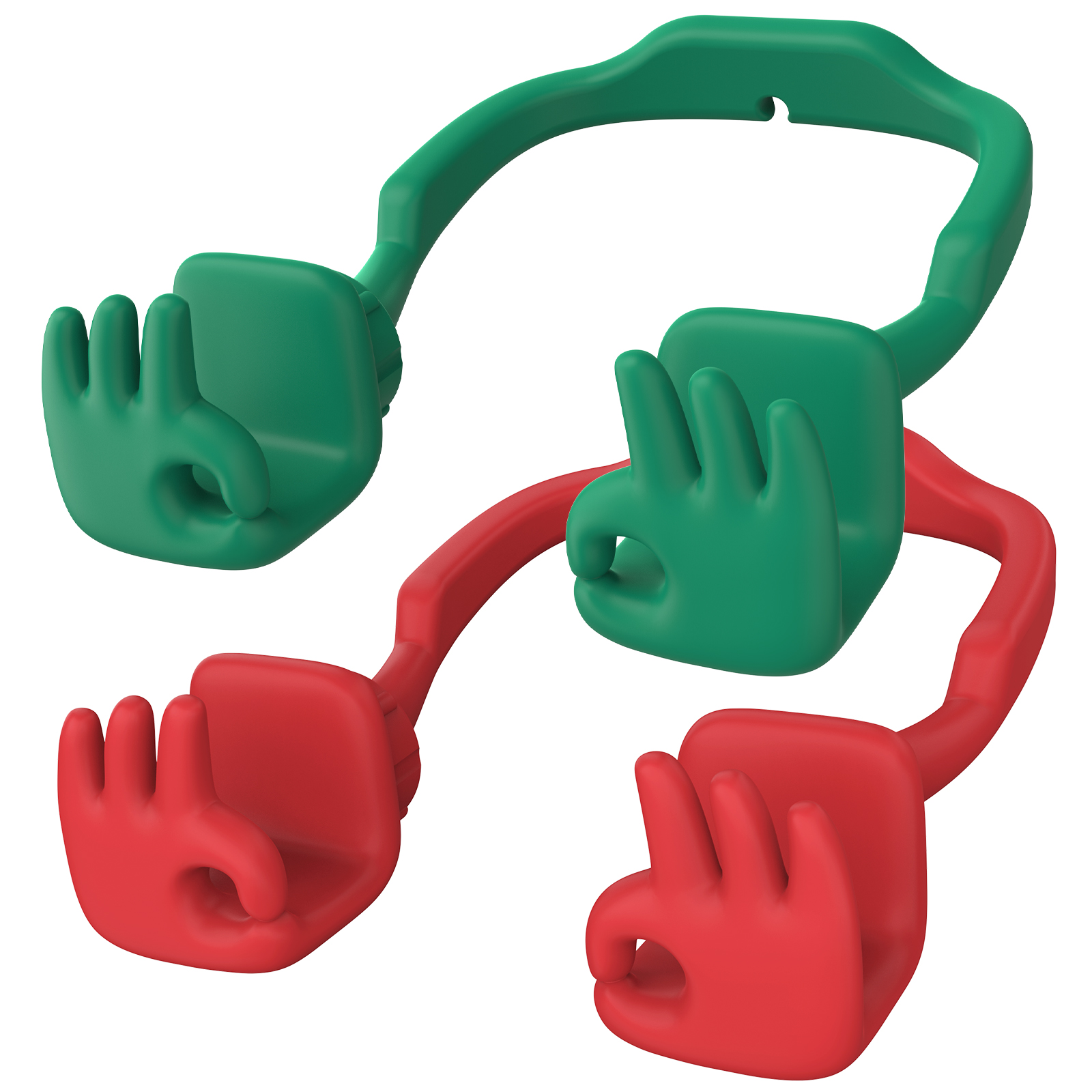 Everything's OK Phone Stand-2 Pack-Gesture‑shaped phone stand | Creative desktop accessory