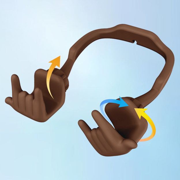 Rock On Phone Stand Brown-Gesture‑shaped phone stand | Creative desktop accessory