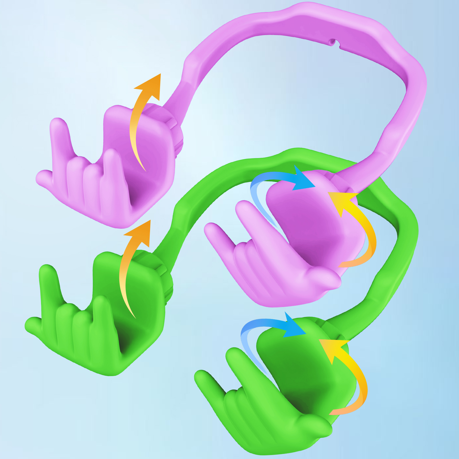 Rock On Phone Stand-2 Pack-Gesture‑shaped phone stand | Creative desktop accessory