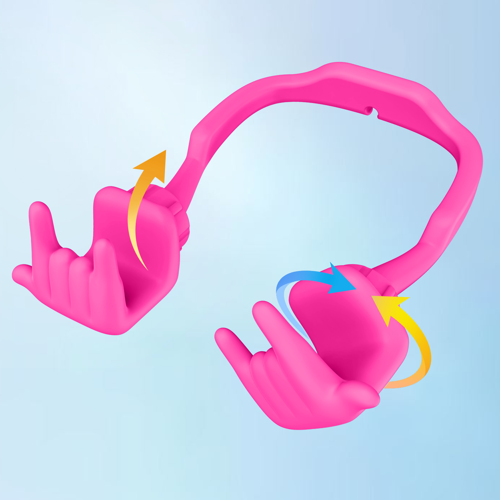 Rock On Phone Stand Hot Pink-Gesture‑shaped phone stand | Creative desktop accessory