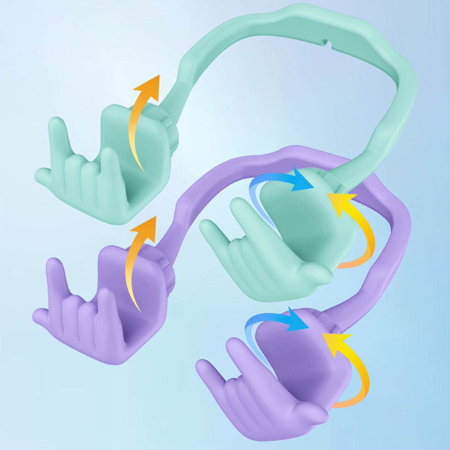 Rock On Phone Stand-2 Pack-Gesture‑shaped phone stand | Creative desktop accessory