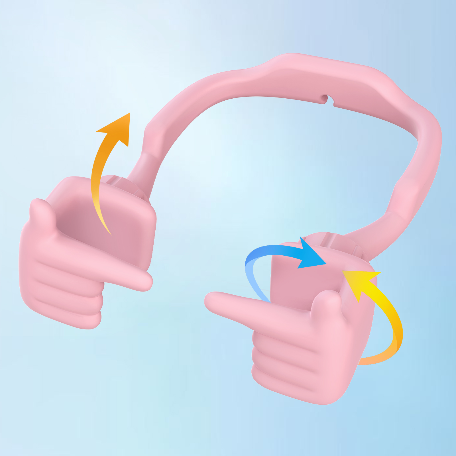 Shy Pop Phone Stand Pink-Gesture‑shaped phone stand | Creative desktop accessory