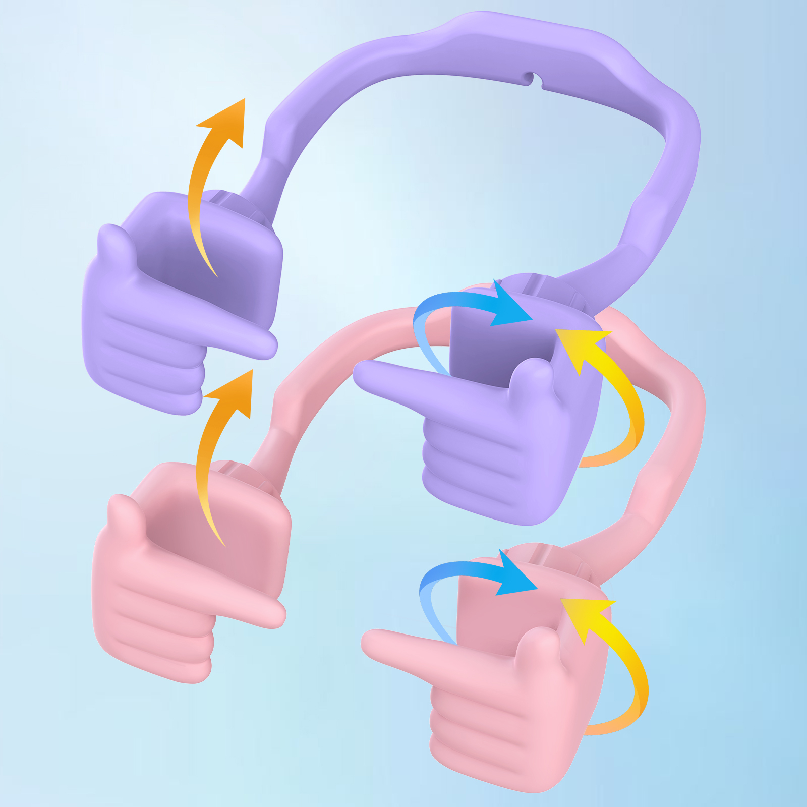 Shy Pop Phone Stand-2 Pack-Gesture‑shaped phone stand | Creative desktop accessory