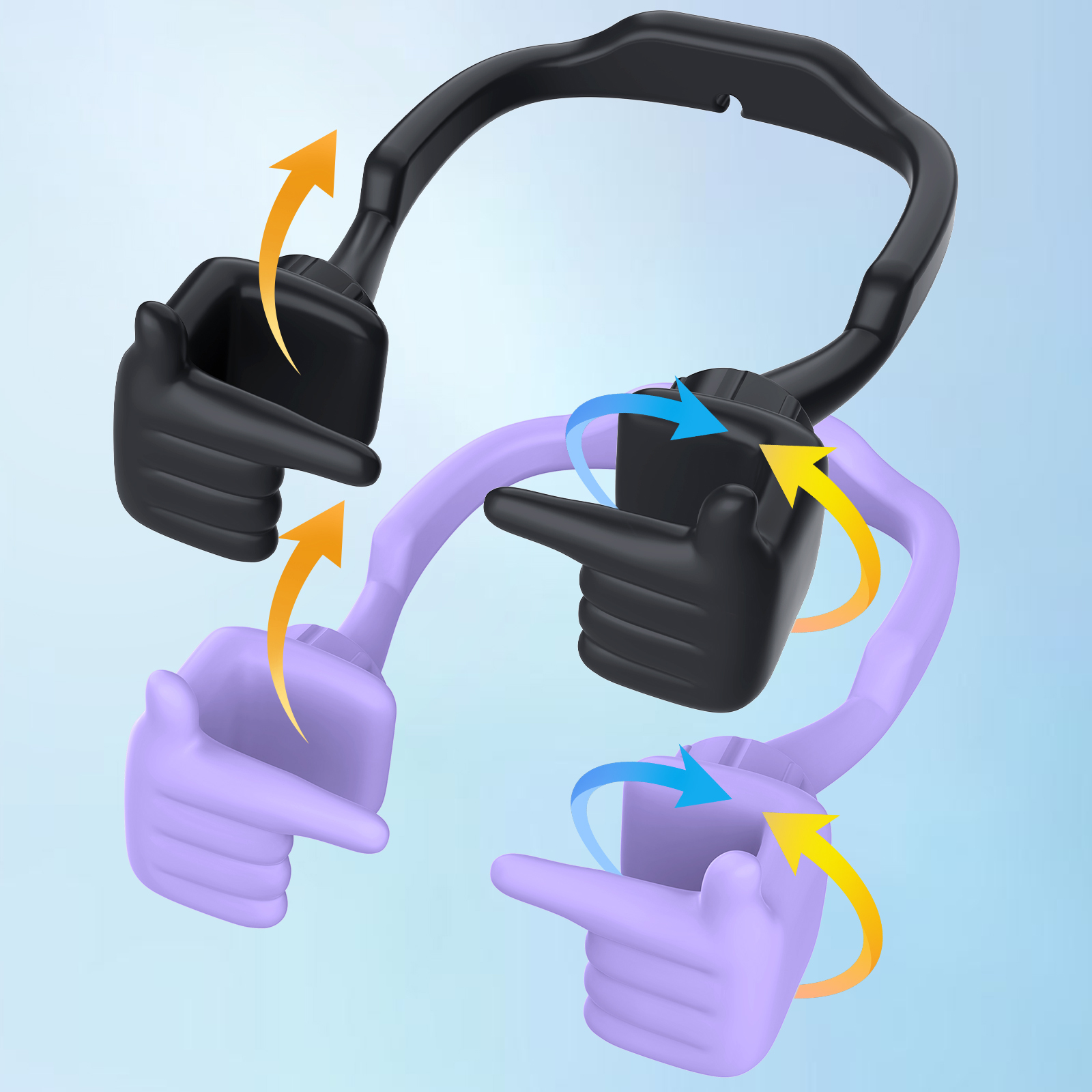 Shy Pop Phone Stand-2 Pack-Gesture‑shaped phone stand | Creative desktop accessory