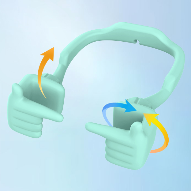 Shy Pop Phone Stand Green-Gesture‑shaped phone stand | Creative desktop accessory