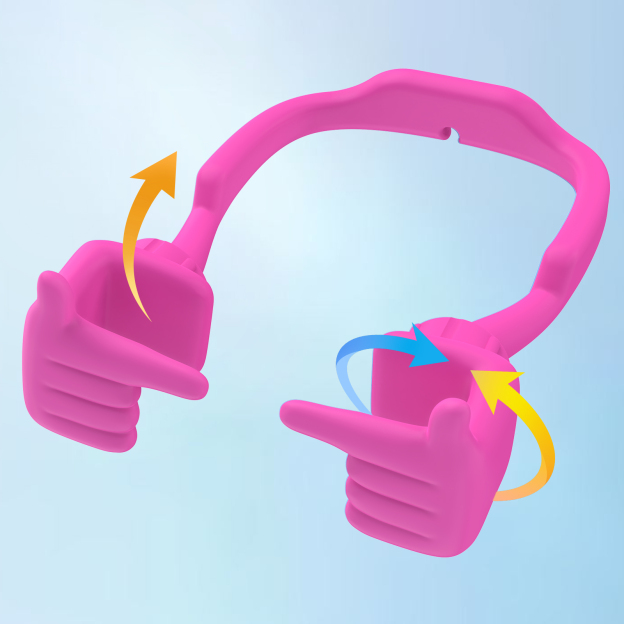 Shy Pop Phone Stand Hot Pink-Gesture‑shaped phone stand | Creative desktop accessory