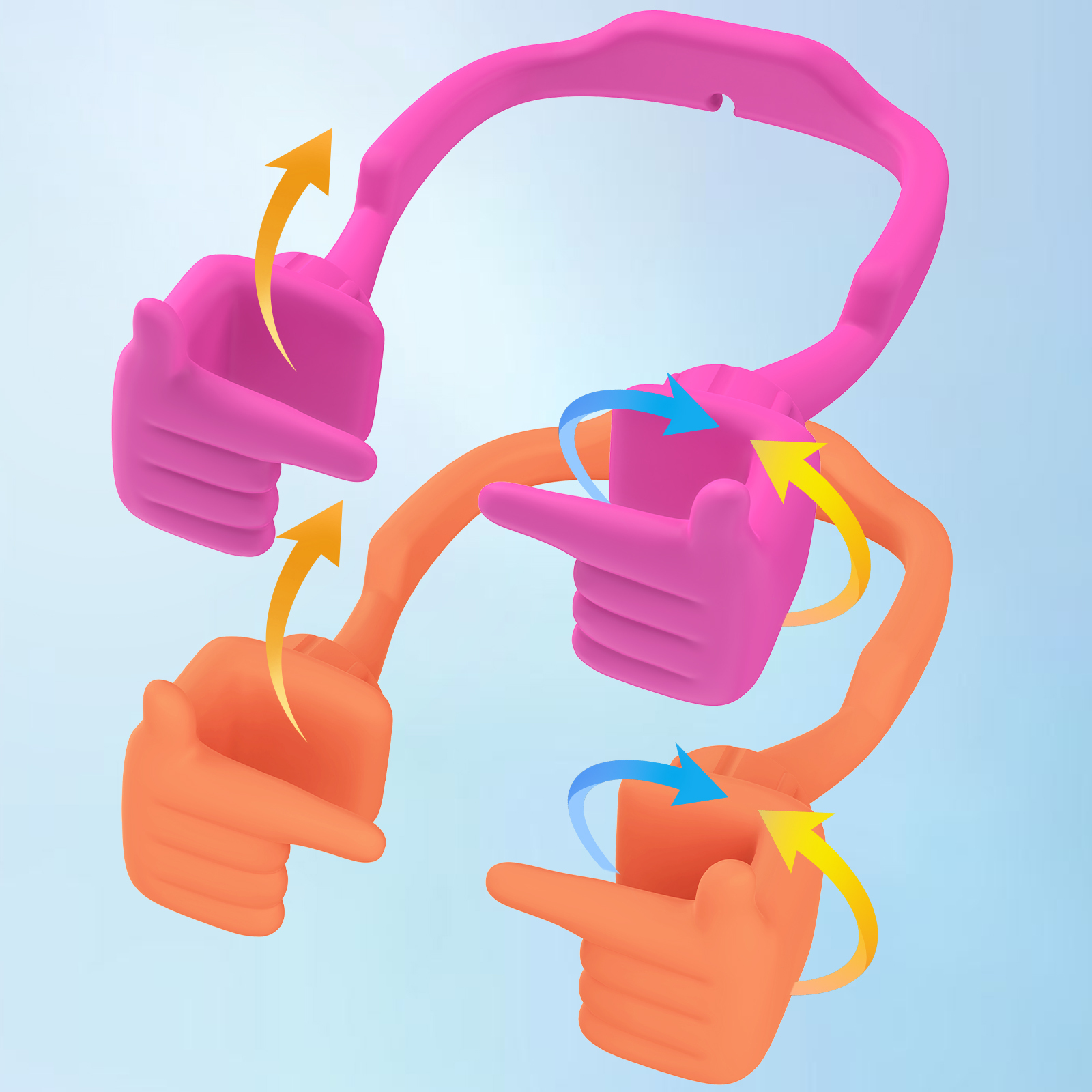 Shy Pop Phone Stand-2 Pack-Gesture‑shaped phone stand | Creative desktop accessory