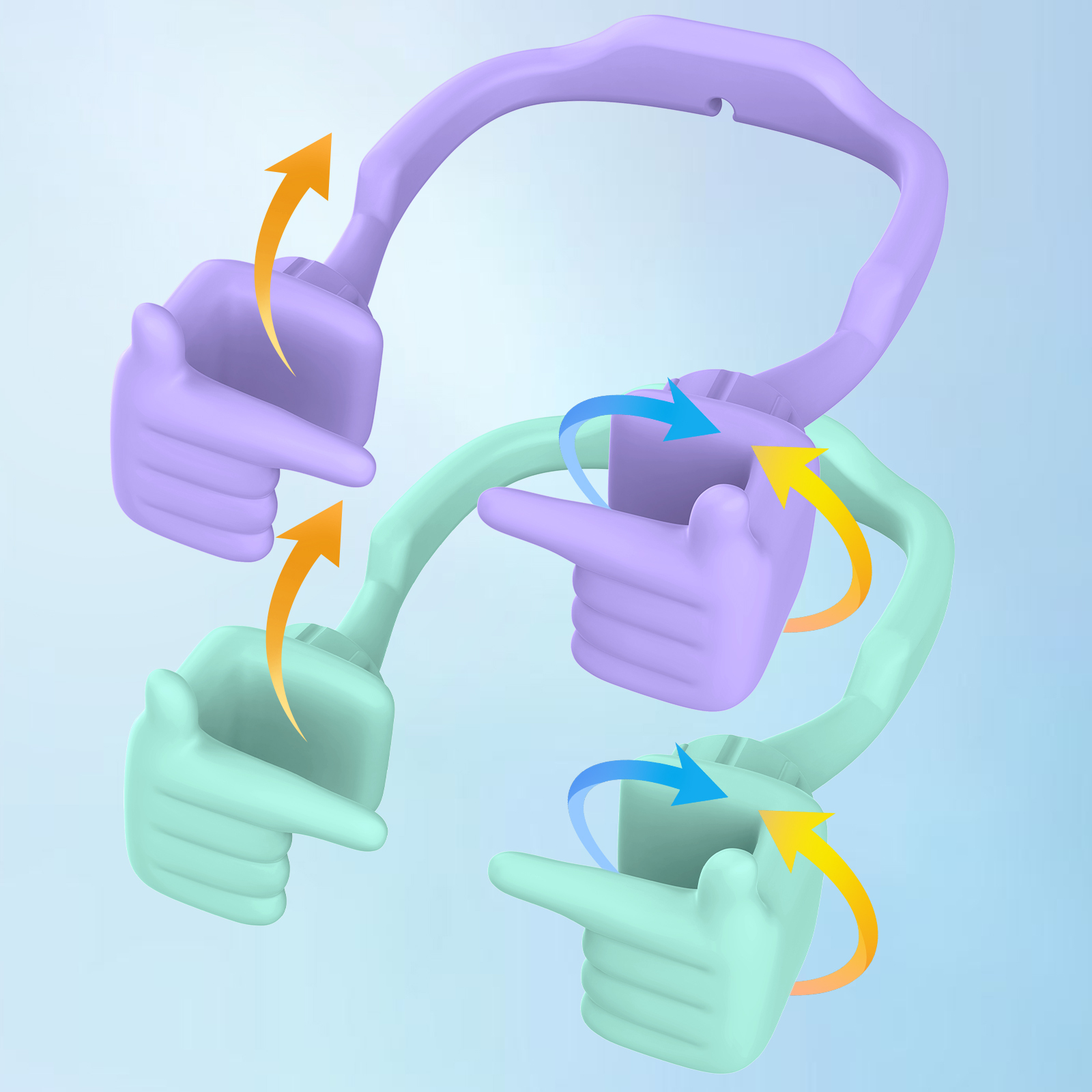 Shy Pop Phone Stand-2 Pack-Gesture‑shaped phone stand | Creative desktop accessory