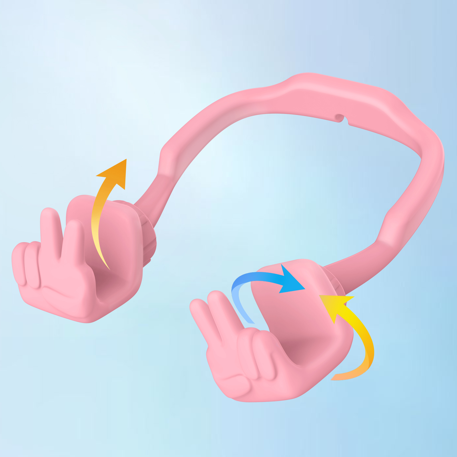 Yeah Vibe Phone Stand Pink-Gesture‑shaped phone stand | Creative desktop accessory