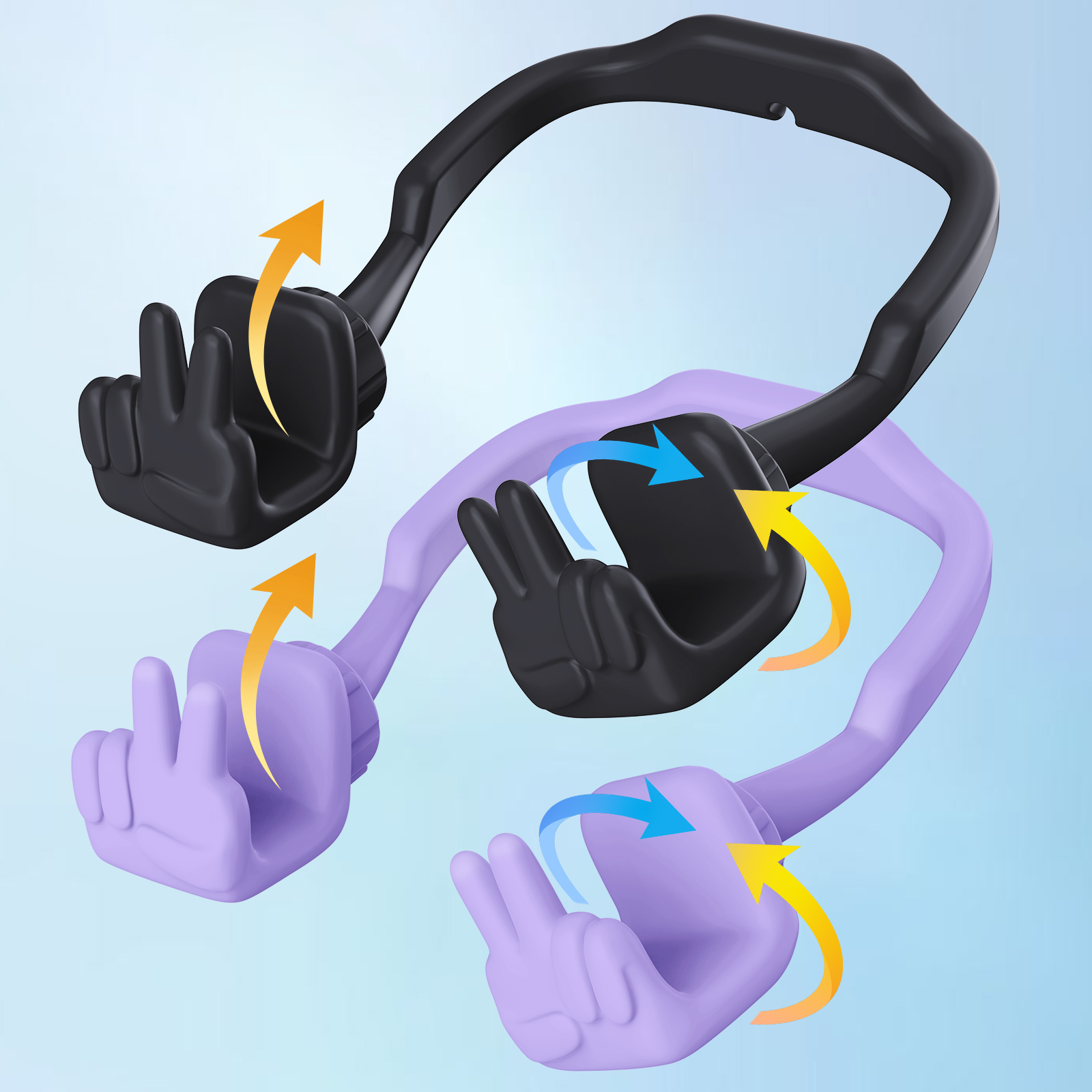 Yeah Vibe Phone Stand-2 Pack-Gesture‑shaped phone stand | Creative desktop accessory