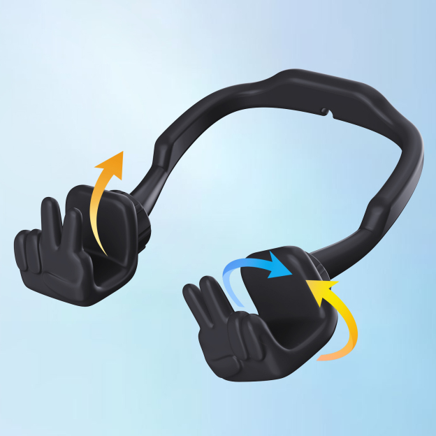 Yeah Vibe Phone Stand Black-Gesture‑shaped phone stand | Creative desktop accessory