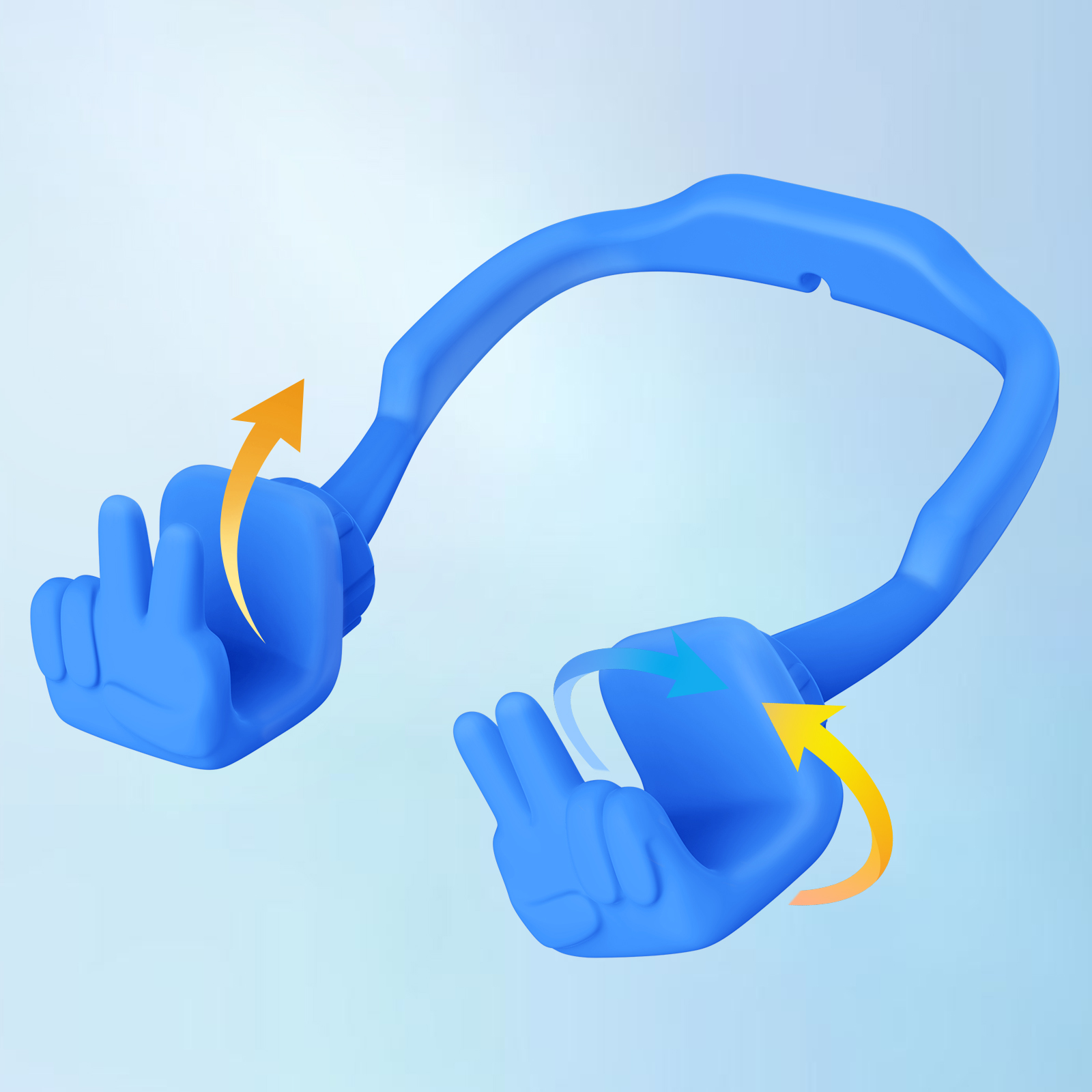 Yeah Vibe Phone Stand Blue-Gesture‑shaped phone stand | Creative desktop accessory