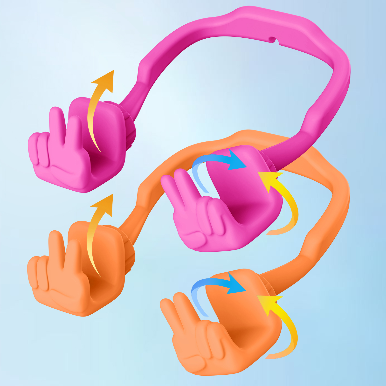Yeah Vibe Phone Stand-2 Pack-Gesture‑shaped phone stand | Creative desktop accessory