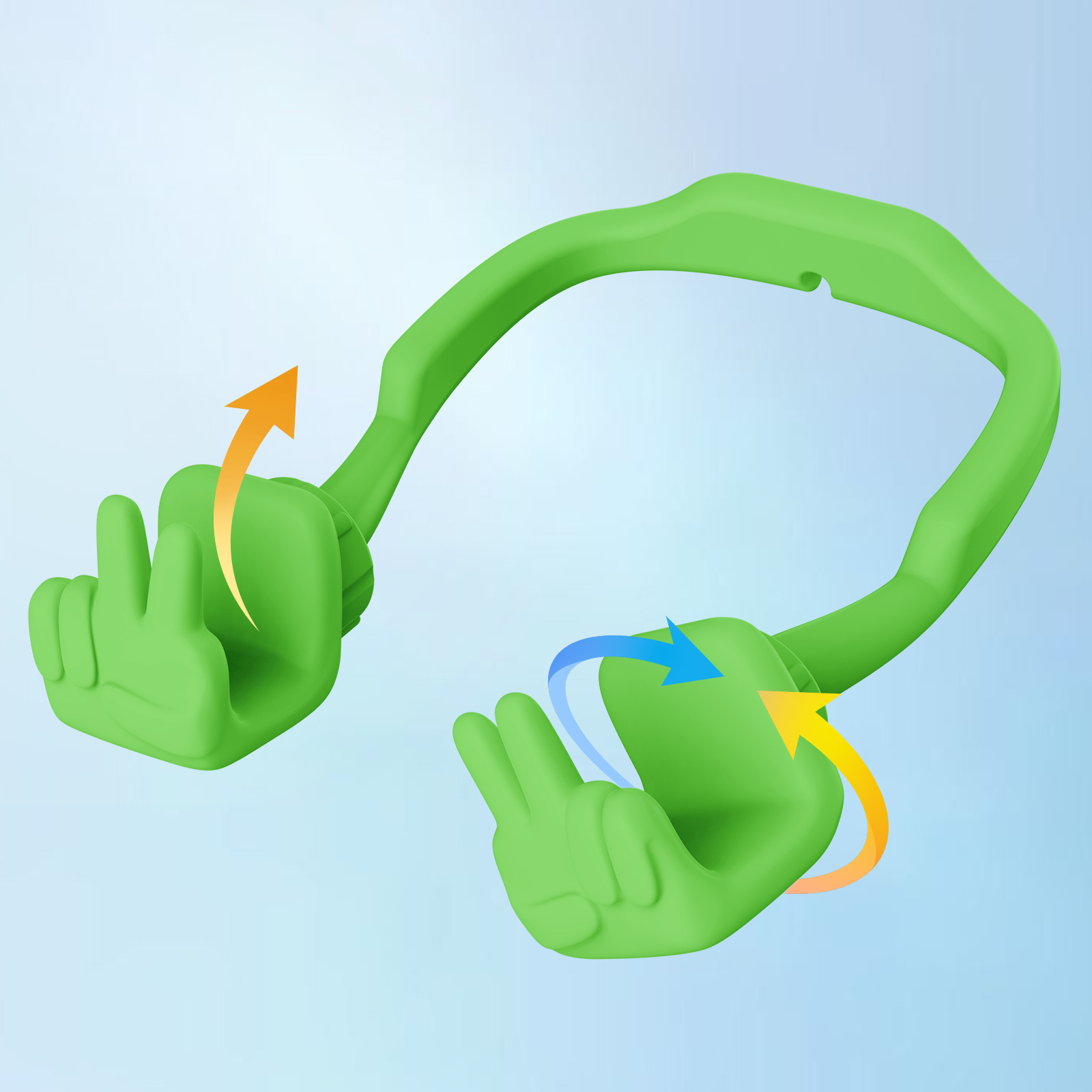 Yeah Vibe Phone Stand Avocado Green-Gesture‑shaped phone stand | Creative desktop accessory