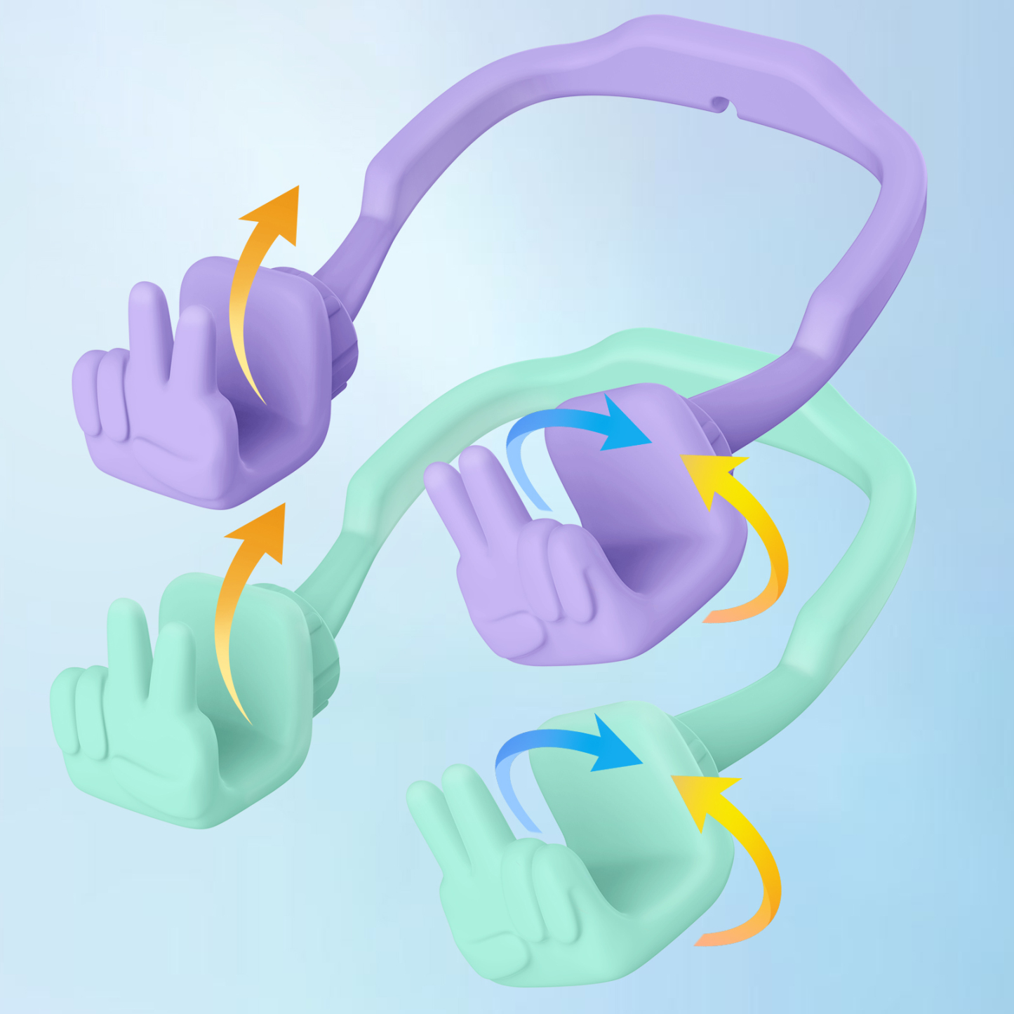 Yeah Vibe Phone Stand-2 Pack-Gesture‑shaped phone stand | Creative desktop accessory