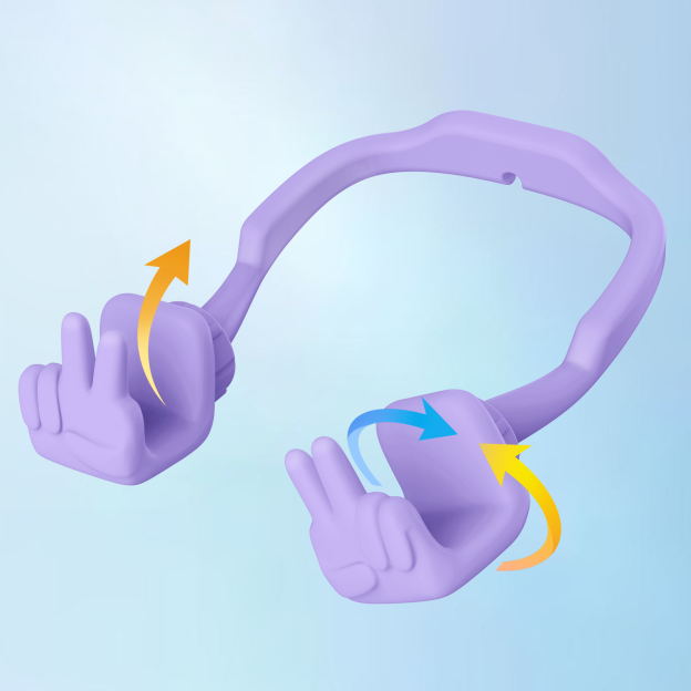 Yeah Vibe Phone Stand Purple-Gesture‑shaped phone stand | Creative desktop accessory