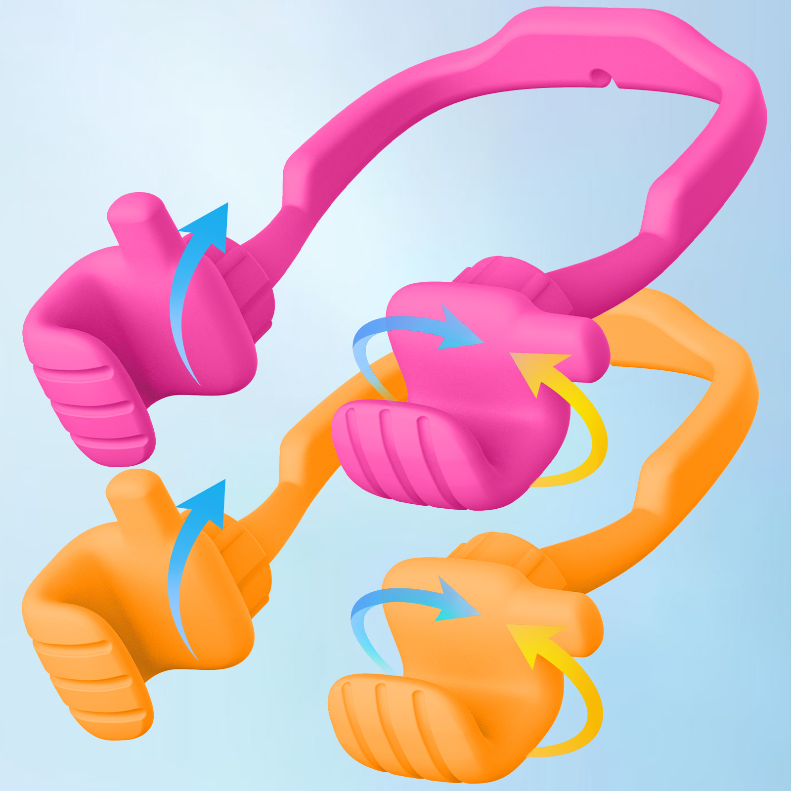 Thumbs Up Vibe Phone Stand-2 Pack-Gesture‑shaped phone stand | Creative desktop accessory