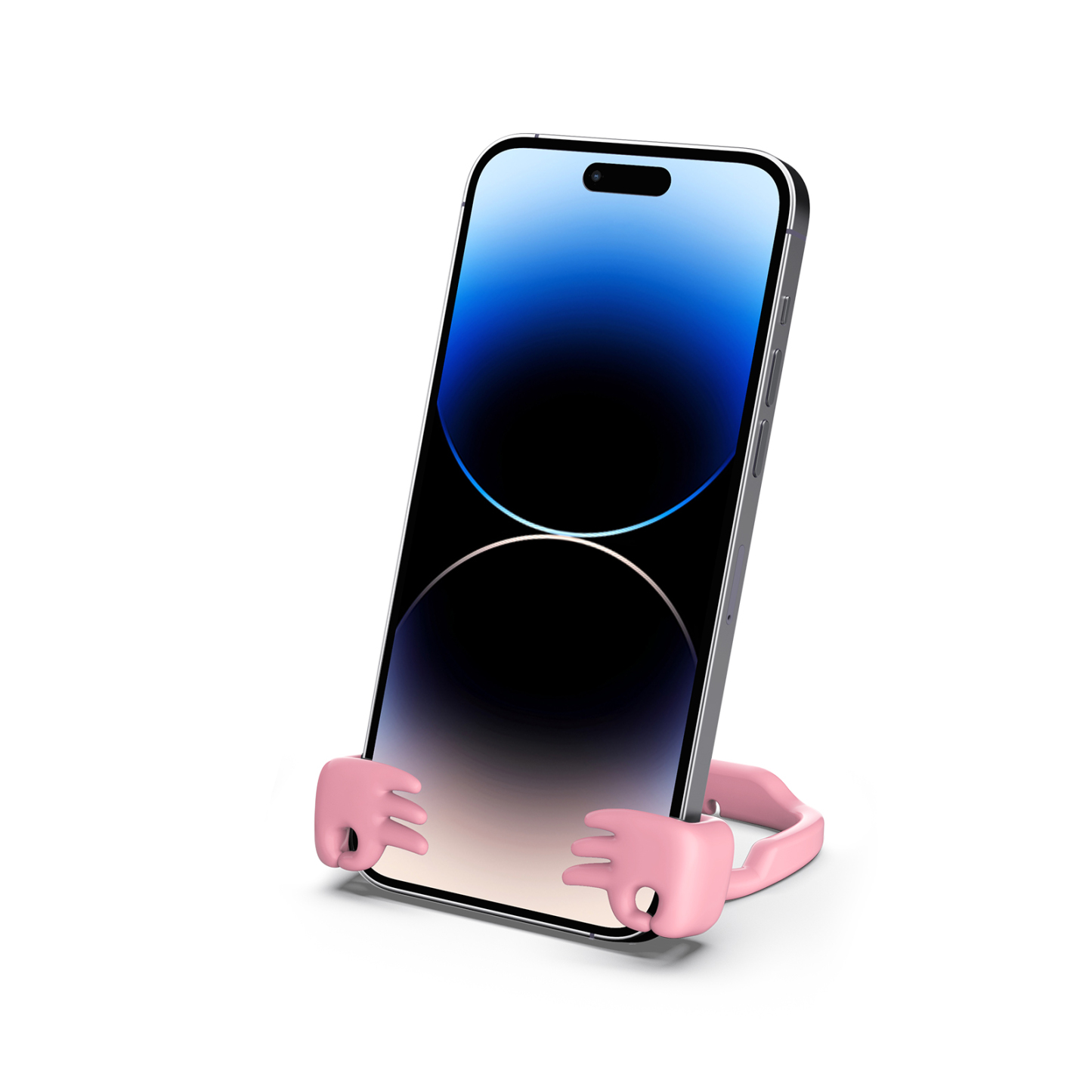 Everything's OK Phone Stand Pink-Gesture‑shaped phone stand | Creative desktop accessory