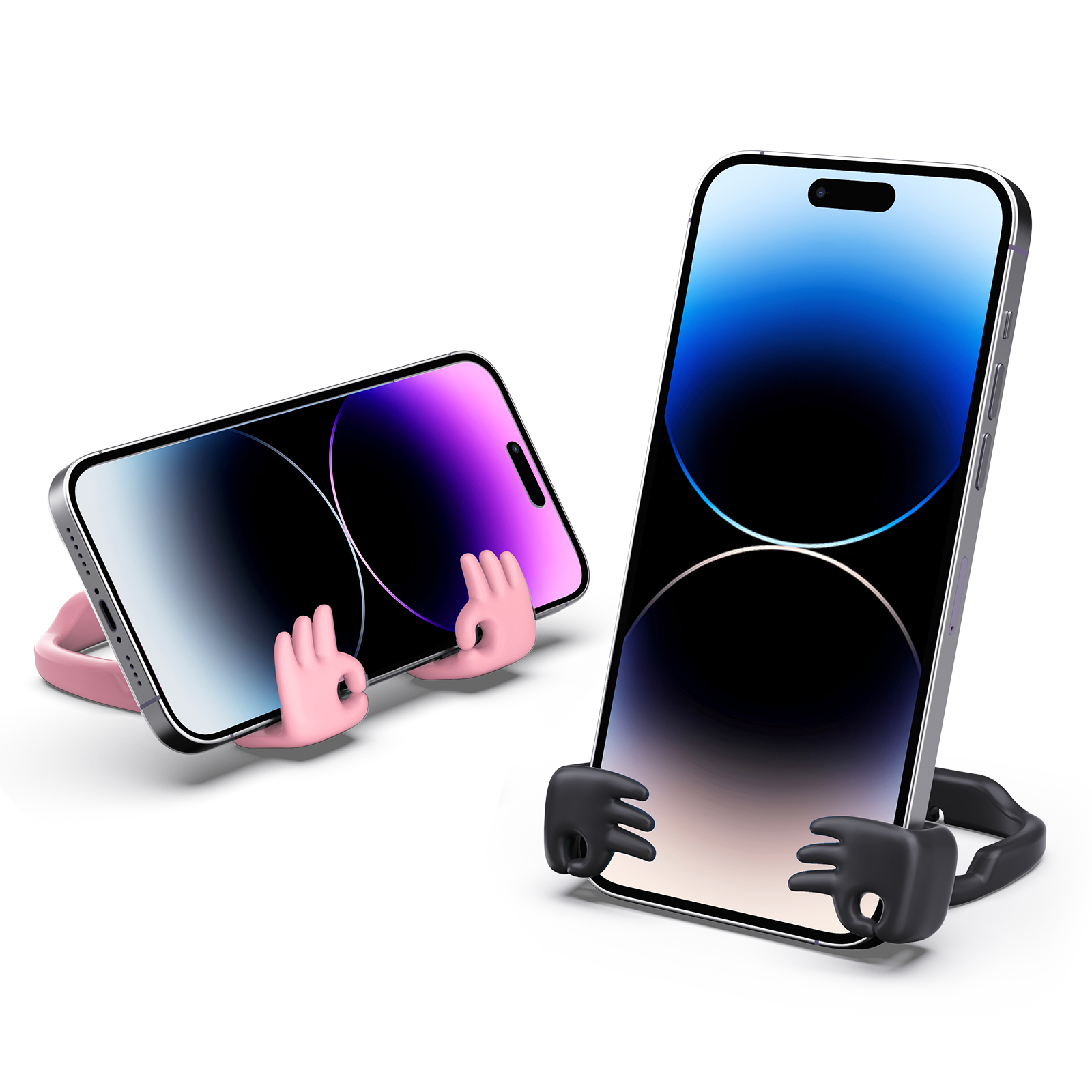 Everything's OK Phone Stand-2 Pack-Gesture‑shaped phone stand | Creative desktop accessory