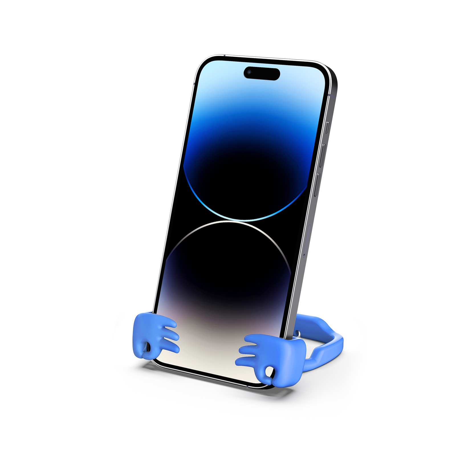 Everything's OK Phone Stand Blue-Gesture‑shaped phone stand | Creative desktop accessory