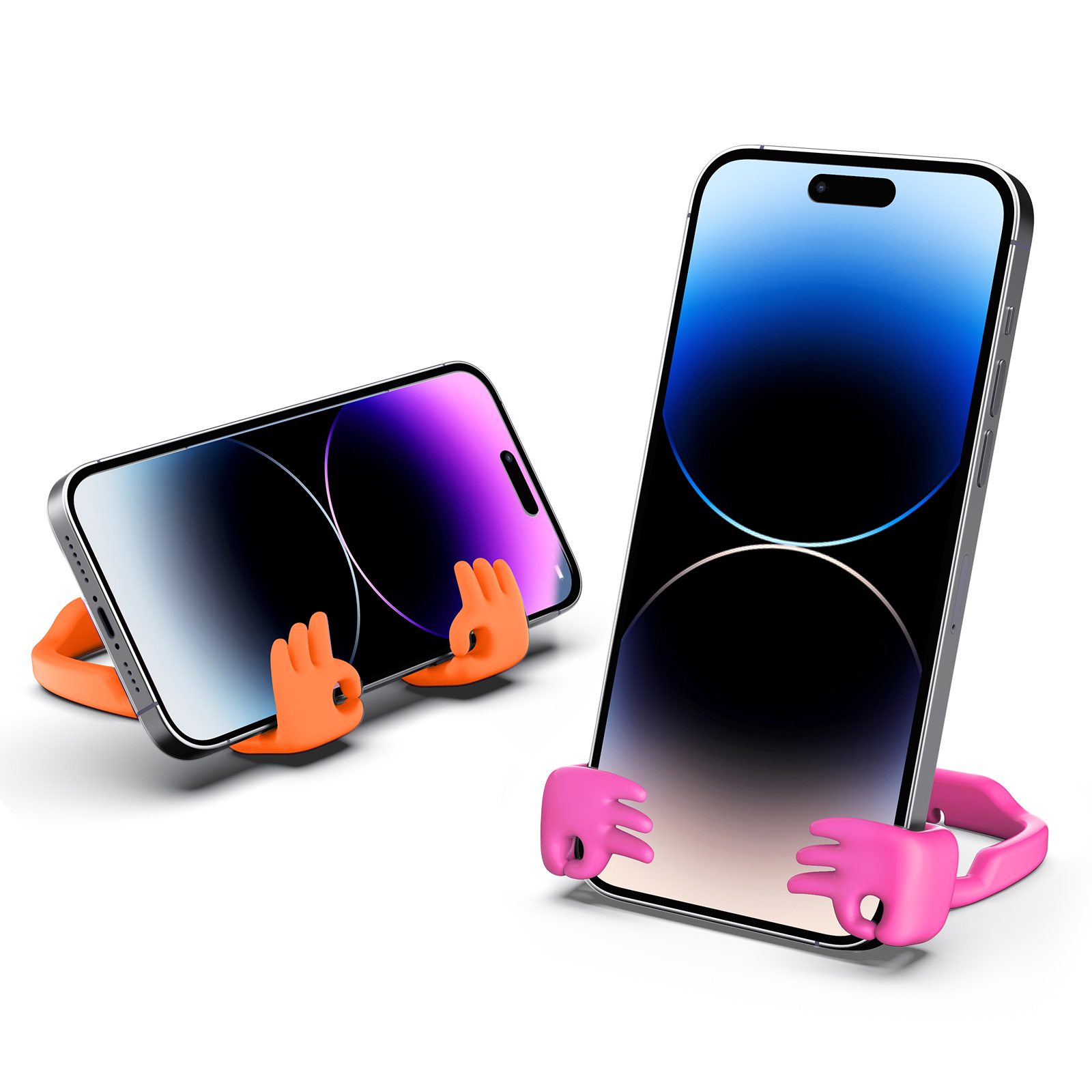 Everything's OK Phone Stand-2 Pack-Gesture‑shaped phone stand | Creative desktop accessory