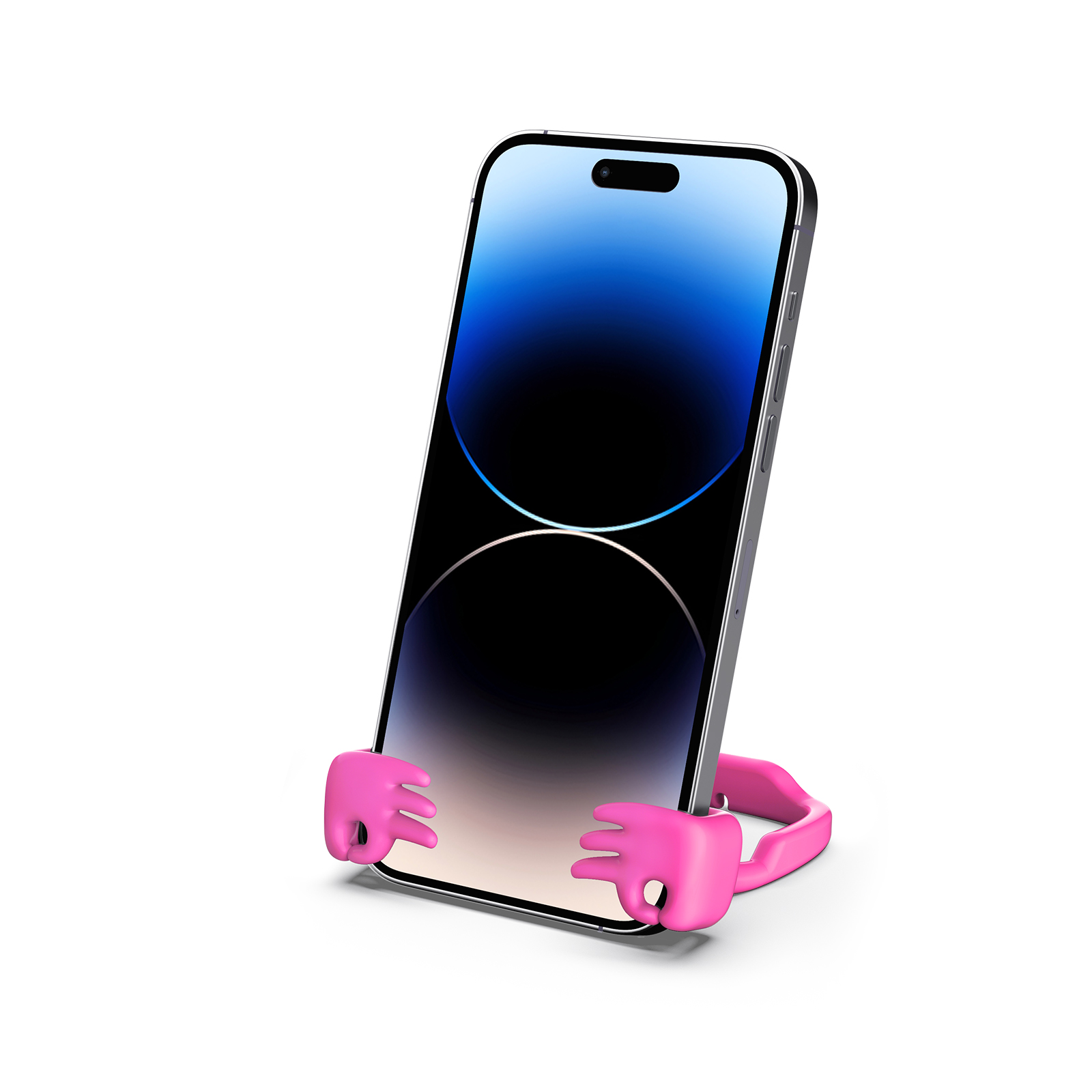 Everything's OK Phone Stand Hot Pink-Gesture‑shaped phone stand | Creative desktop accessory