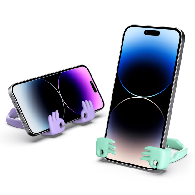 Everything's OK Phone Stand-2 Pack-Gesture‑shaped phone stand | Creative desktop accessory