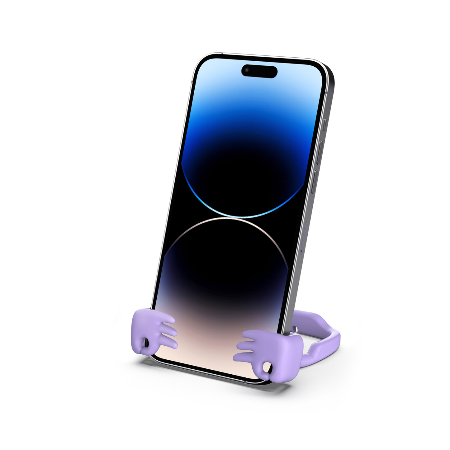 Everything's OK Phone Stand Purple-Gesture‑shaped phone stand | Creative desktop accessory