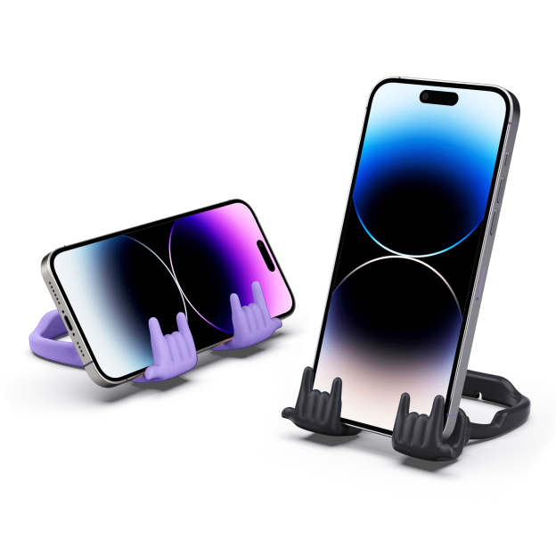 Rock On Phone Stand-2 Pack-Gesture‑shaped phone stand | Creative desktop accessory