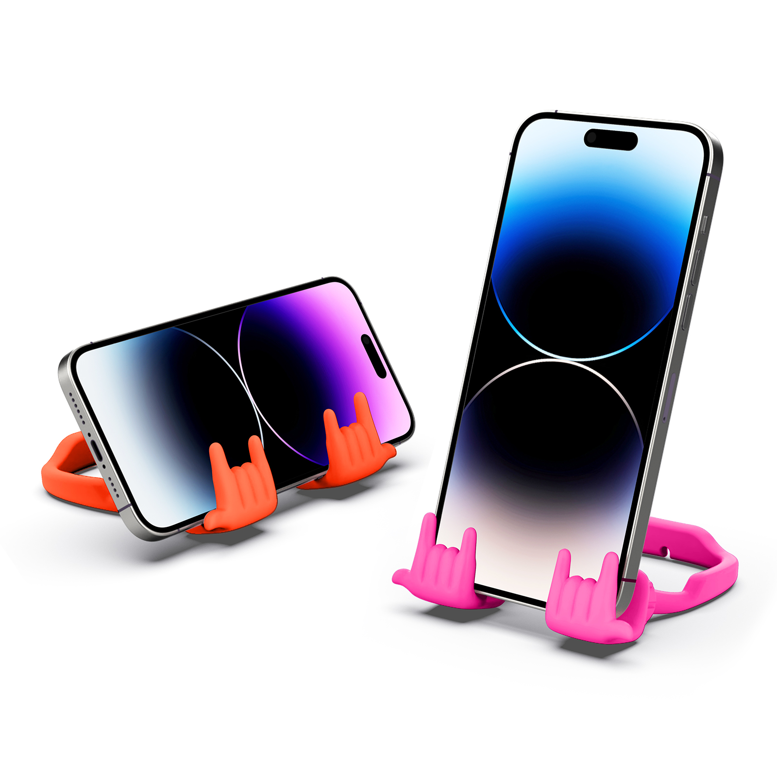 Rock On Phone Stand-2 Pack-Gesture‑shaped phone stand | Creative desktop accessory