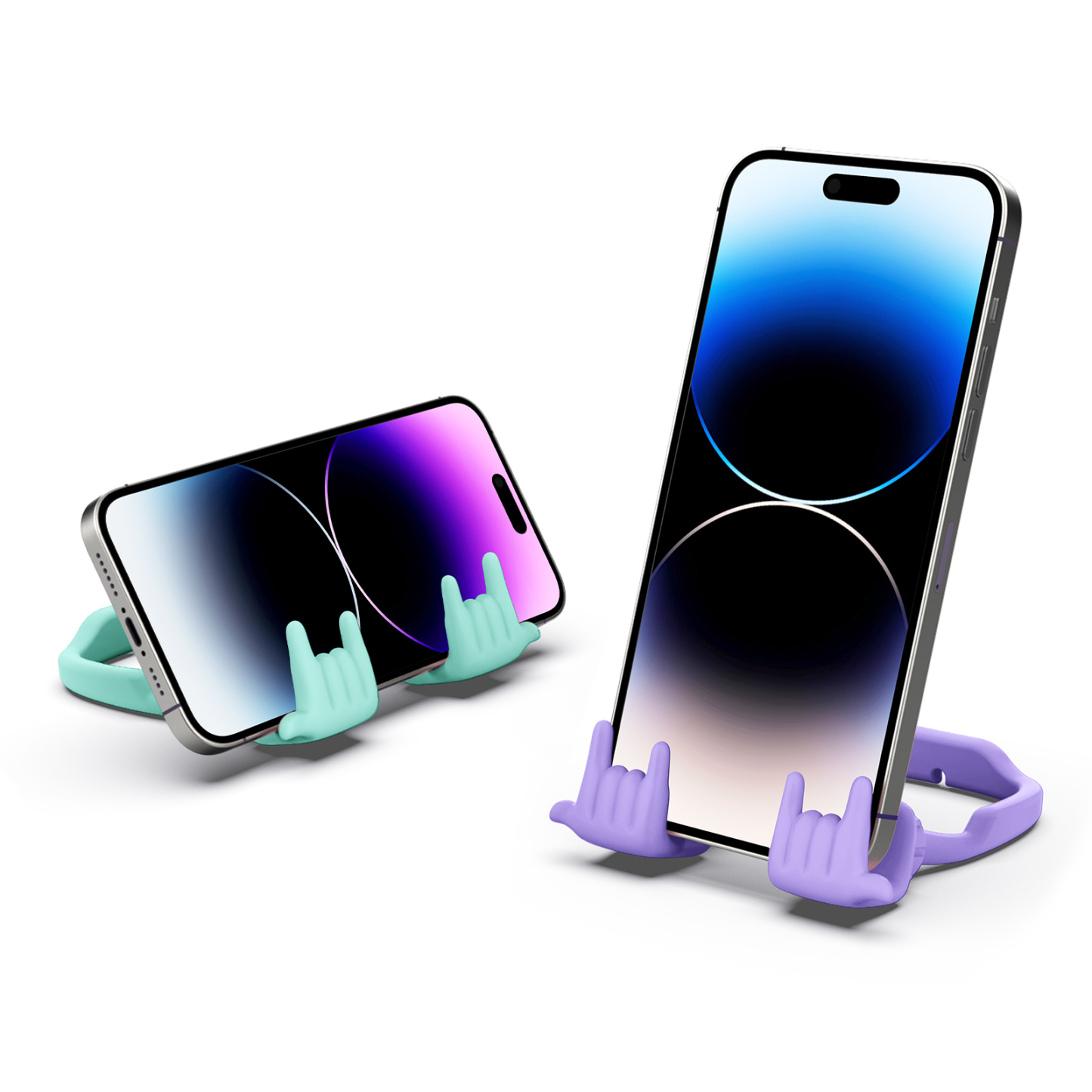 Rock On Phone Stand-2 Pack-Gesture‑shaped phone stand | Creative desktop accessory