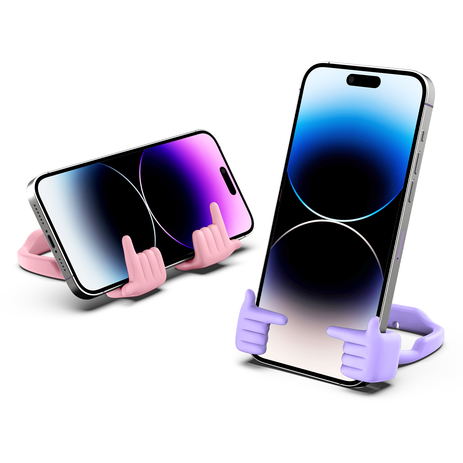 Shy Pop Phone Stand-2 Pack-Gesture‑shaped phone stand | Creative desktop accessory
