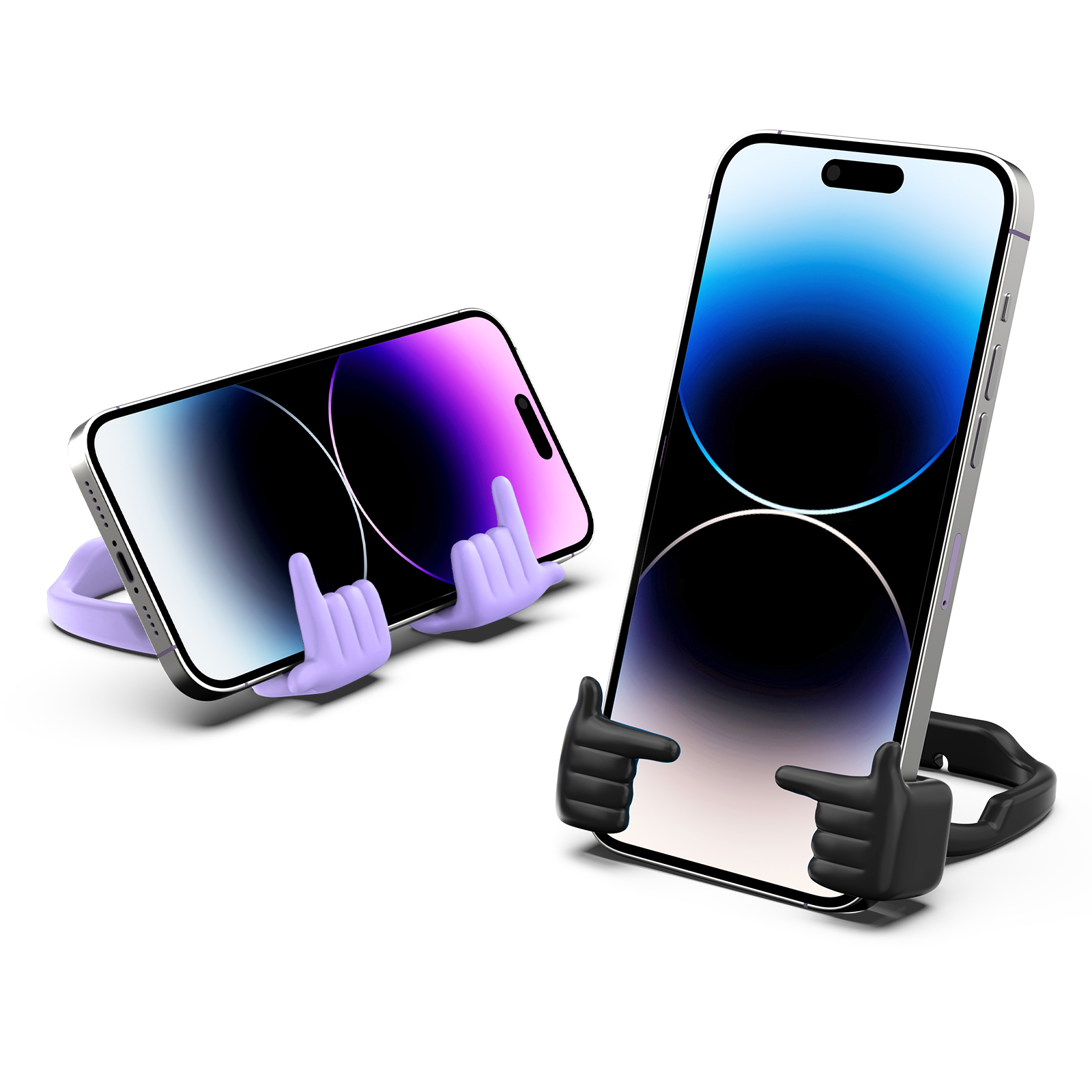 Shy Pop Phone Stand-2 Pack-Gesture‑shaped phone stand | Creative desktop accessory